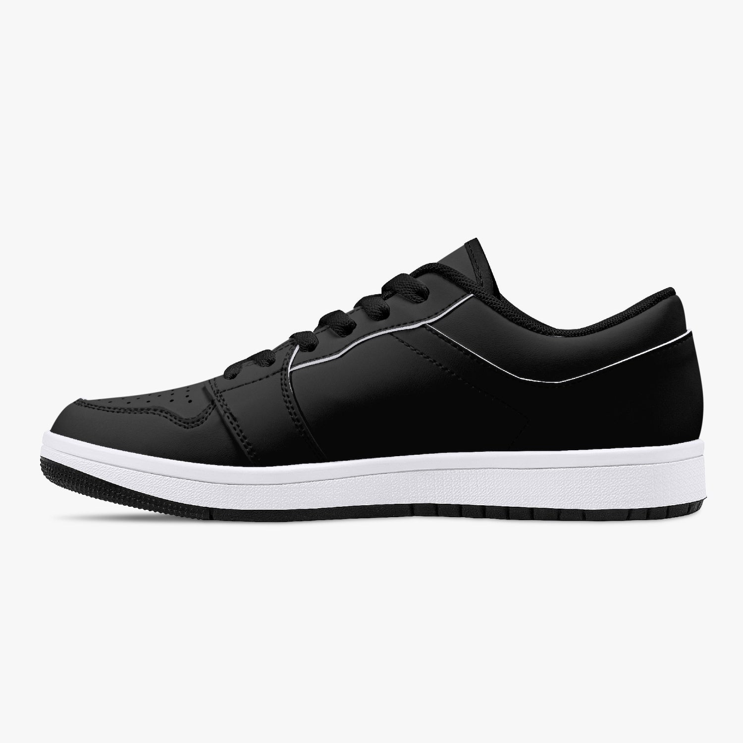 Black Nunchucks Low-Top Leather Sneakers