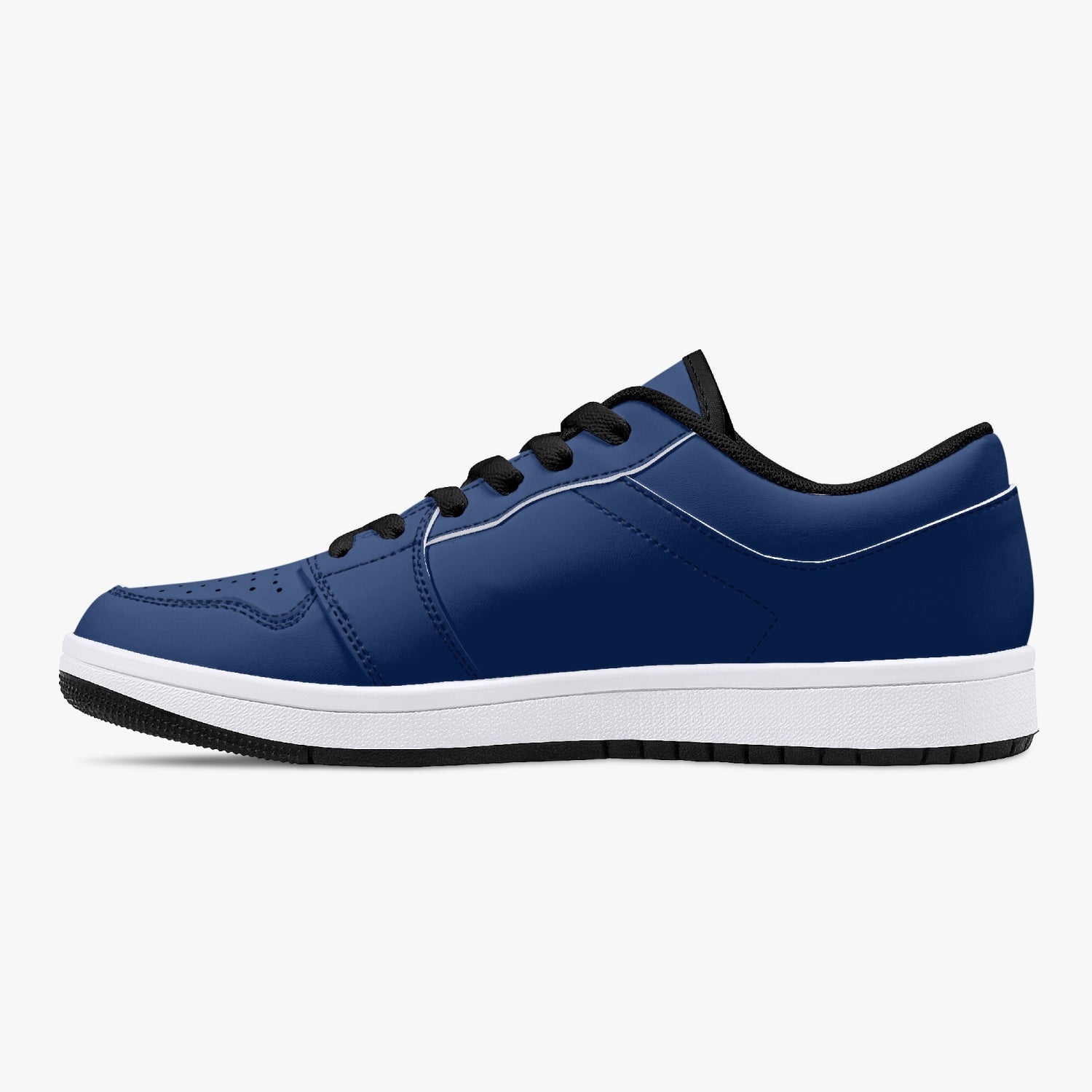 Blue Nunchucks Low-Top Leather Sneakers