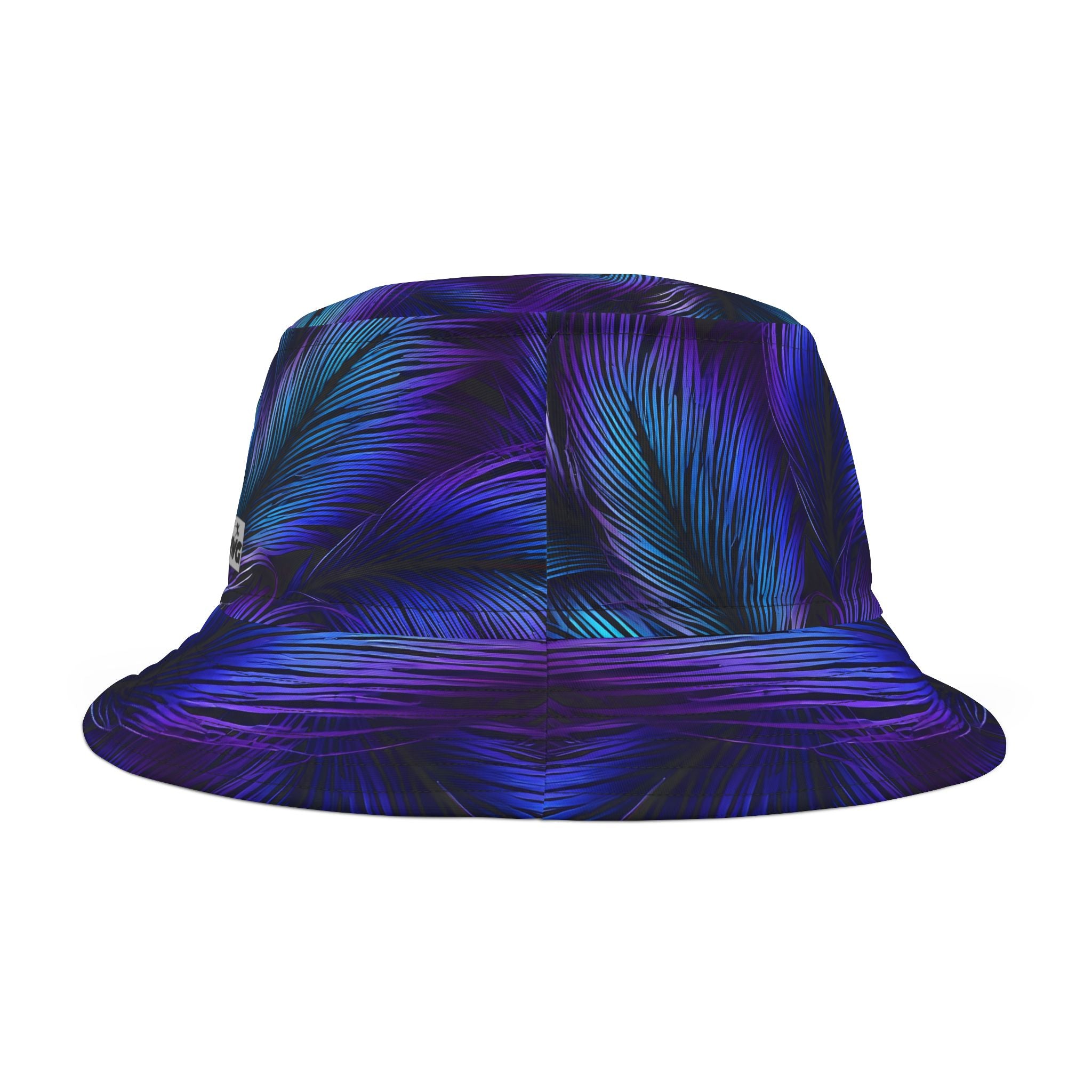 Purple Blue Feathers Golf Bucket Hat