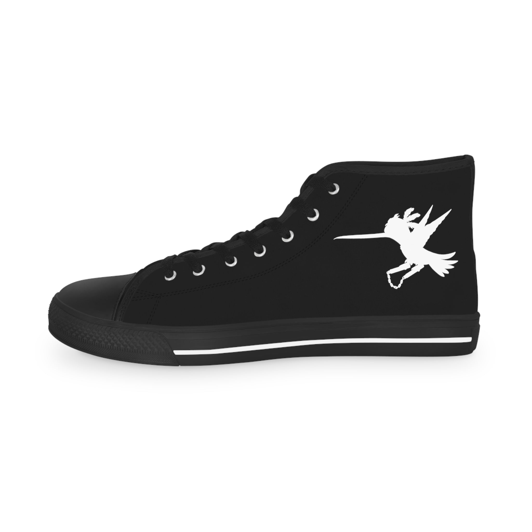 Black Nunchucks Men's High Top Sneakers