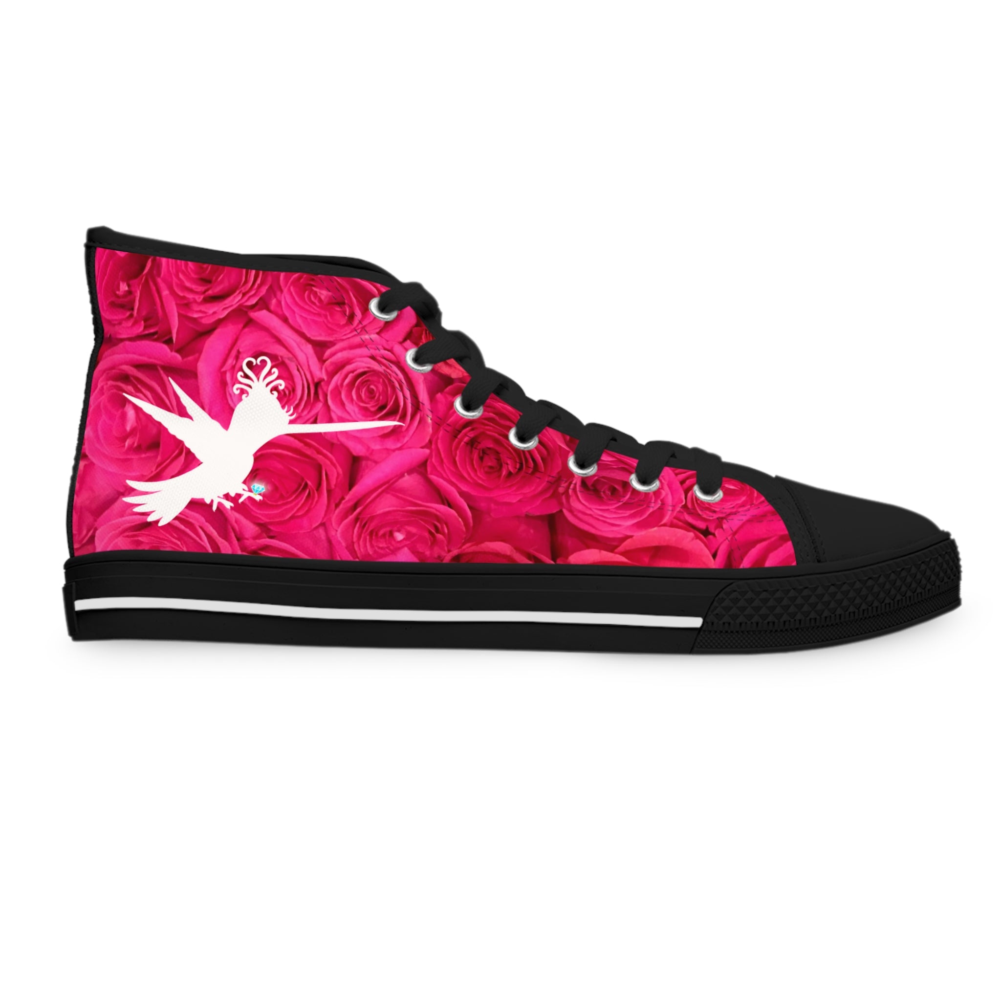 Diamond Ring Roses Women's High Top Sneakers