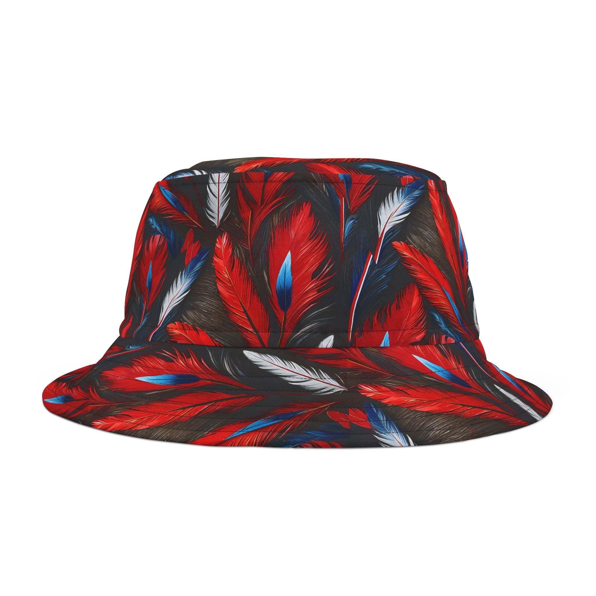 RWB Feathers Nunchucks Logo Bucket Hat