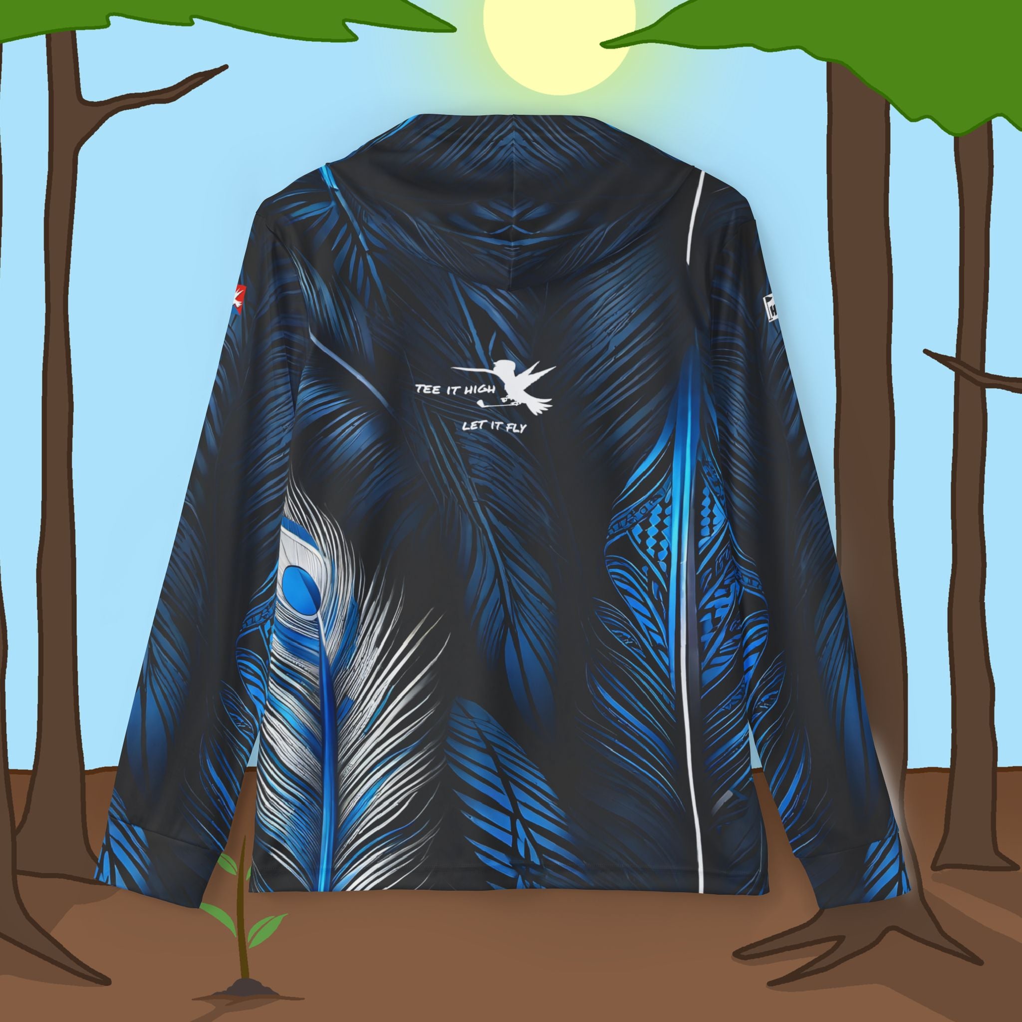 Tribal Feathers Golf  Warmup Sports Hoodie