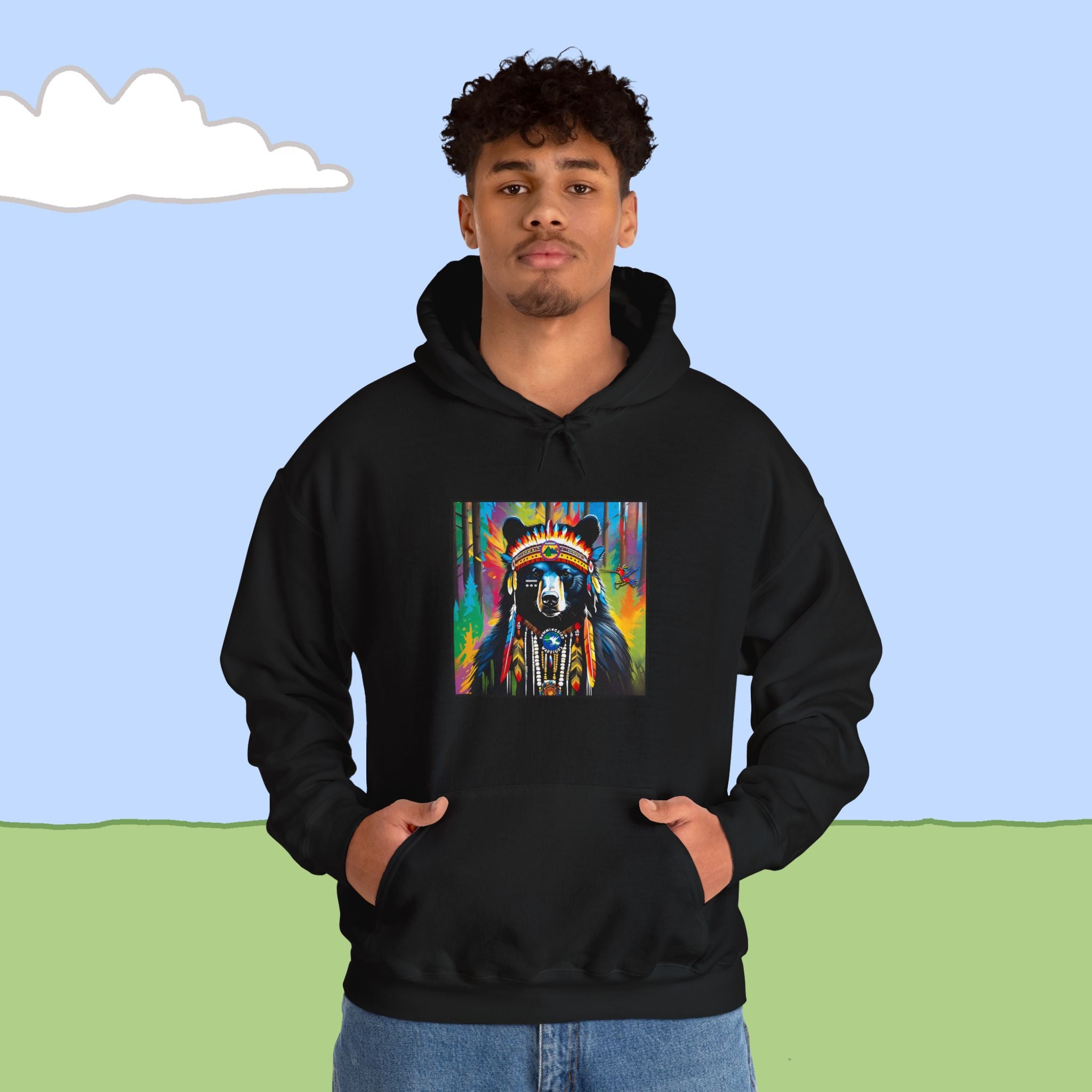 Black Bear  Heavy Blend™ Hooded Sweatshirt