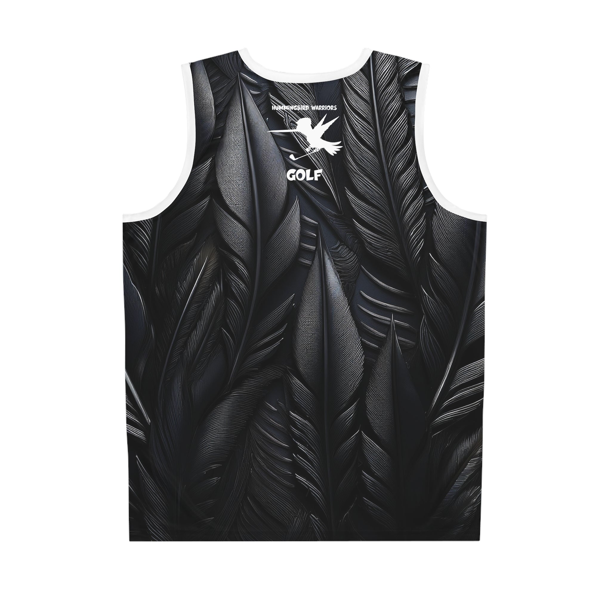 Black Tribal Feathers Golf Jersey