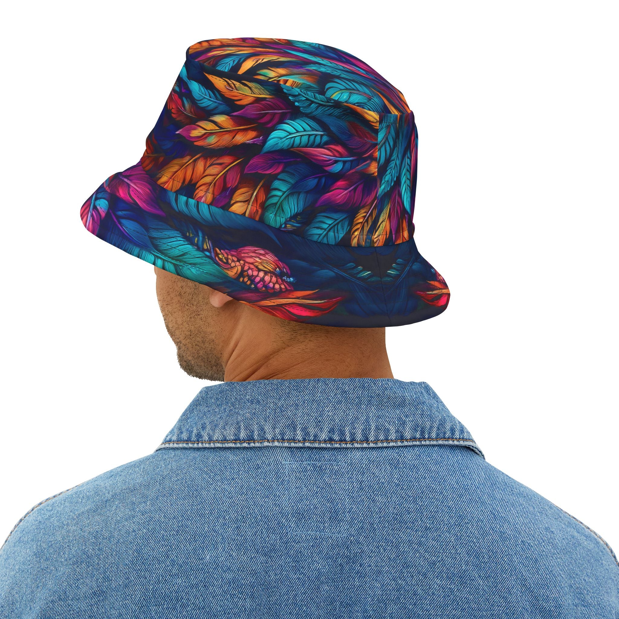 Colorful Feathers Nunchucks Bucket Hat