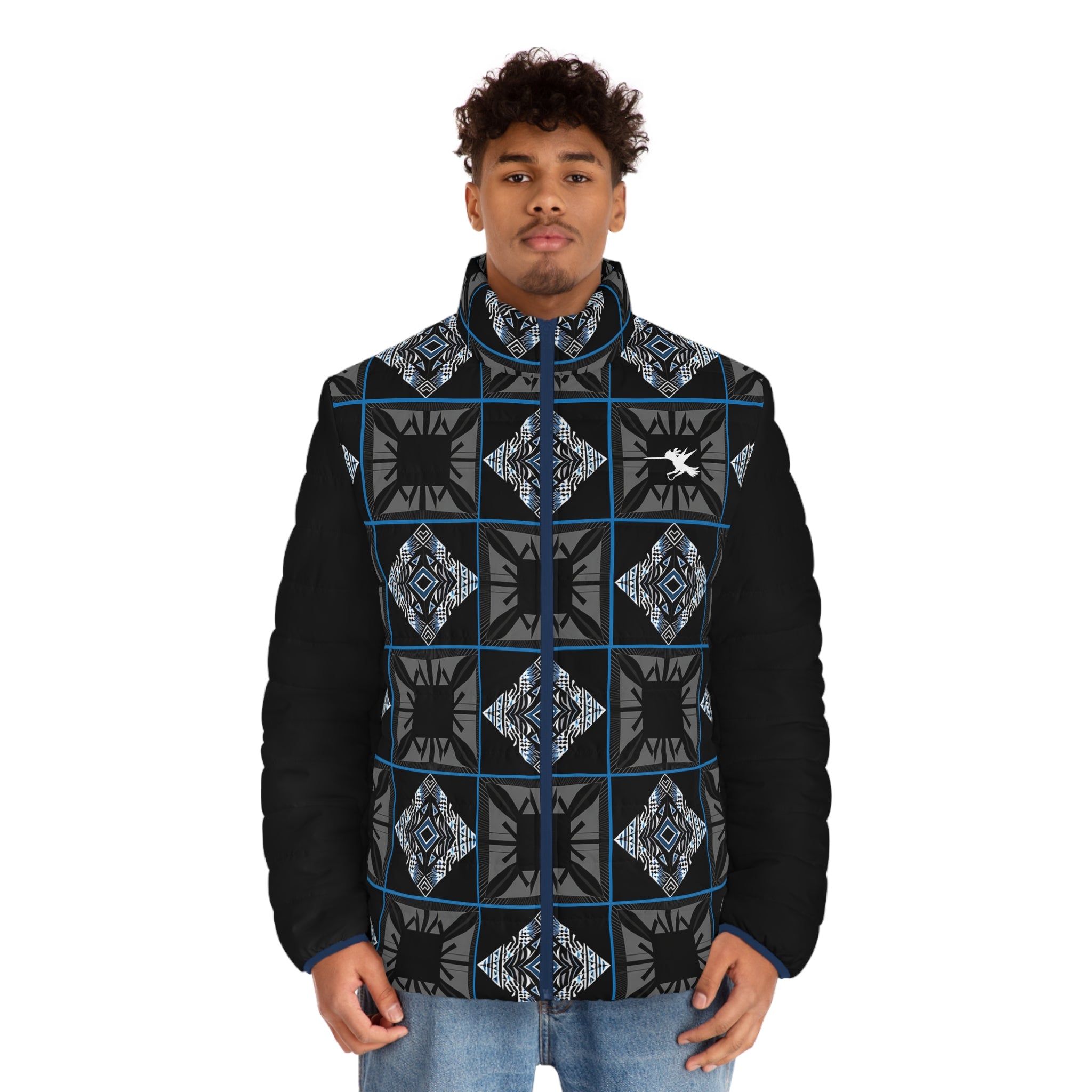 Tribal Anime Puffer Jacket