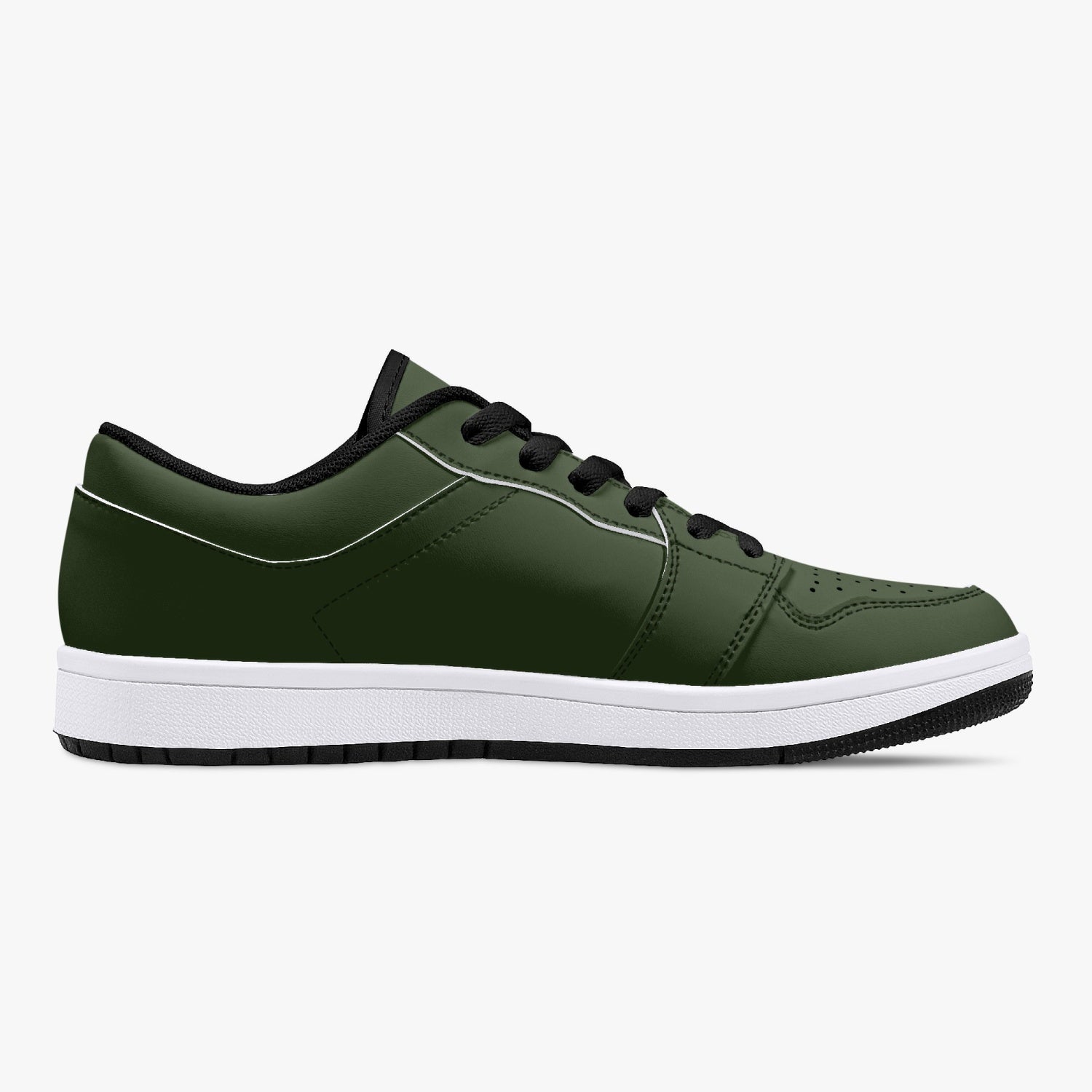 Green Nunchucks Low-Top Leather Sneakers