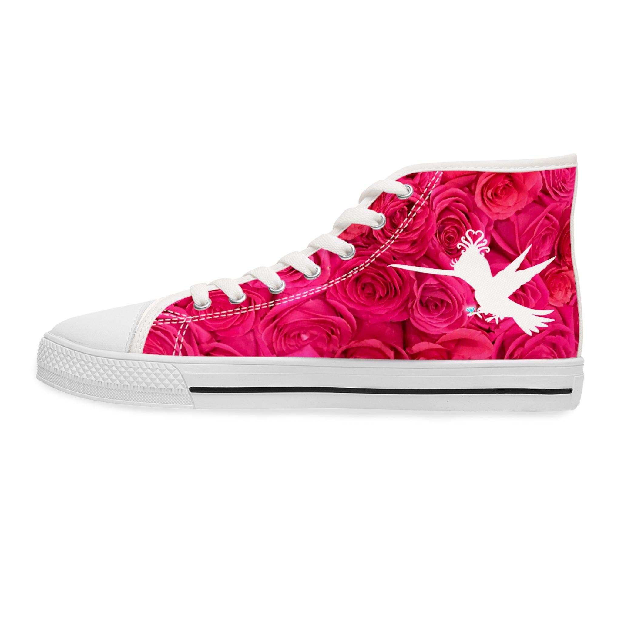 Diamond Ring Roses Women's High Top Sneakers