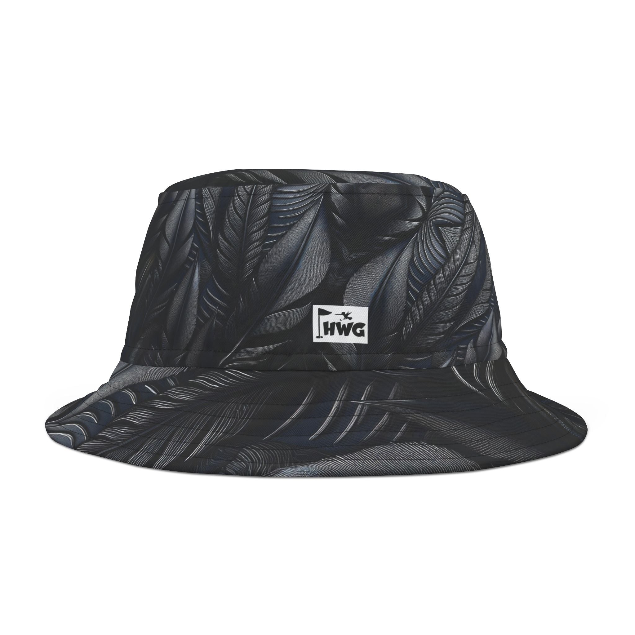 Black Tribal Feathers Golf Bucket Hat