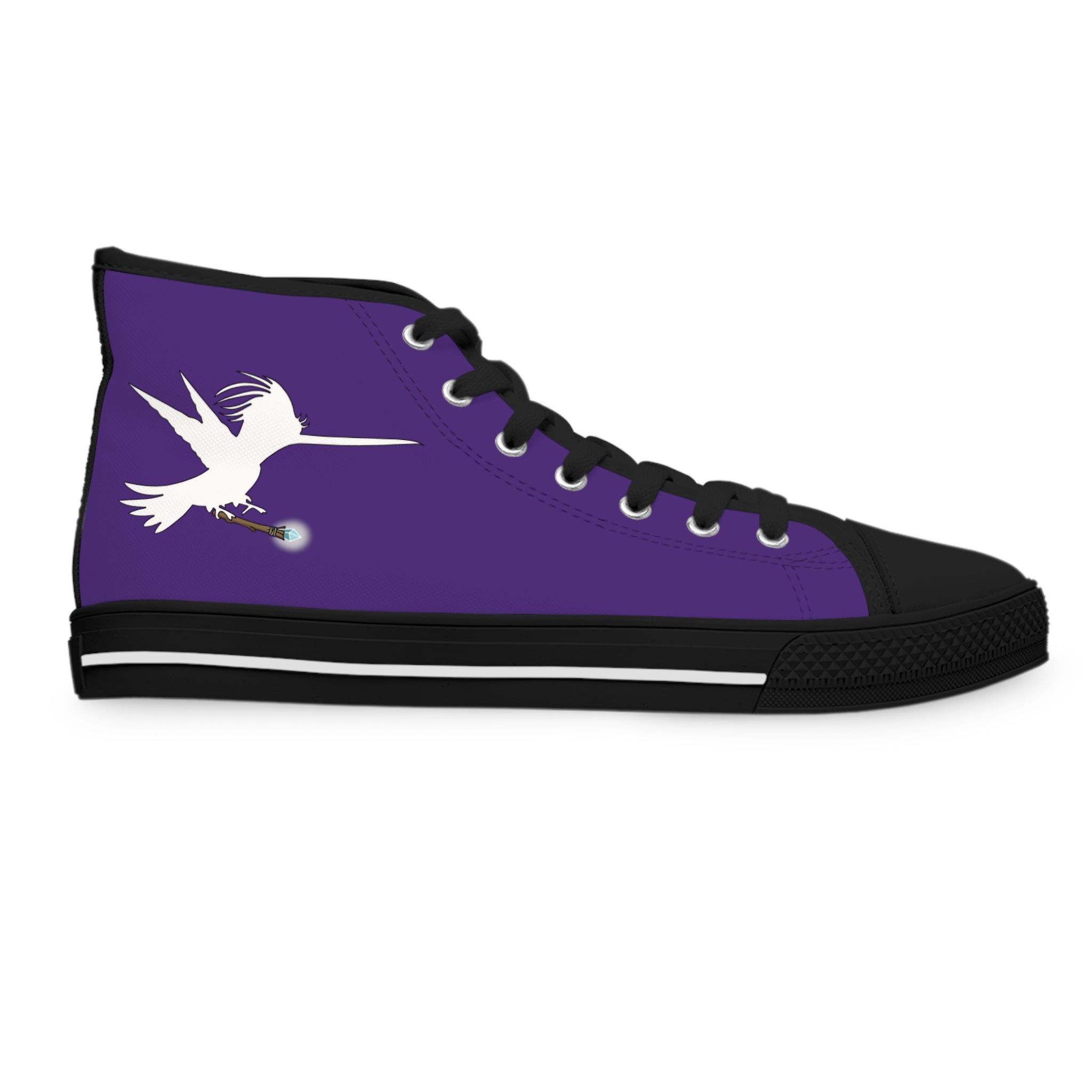 Purple Wizard Wand Women's High Top Sneakers