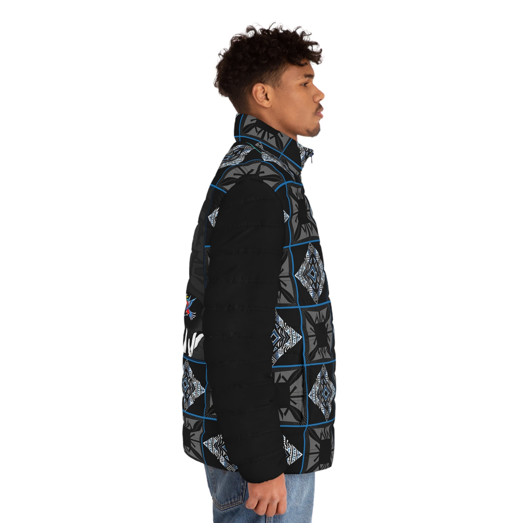 Tribal Anime Puffer Jacket