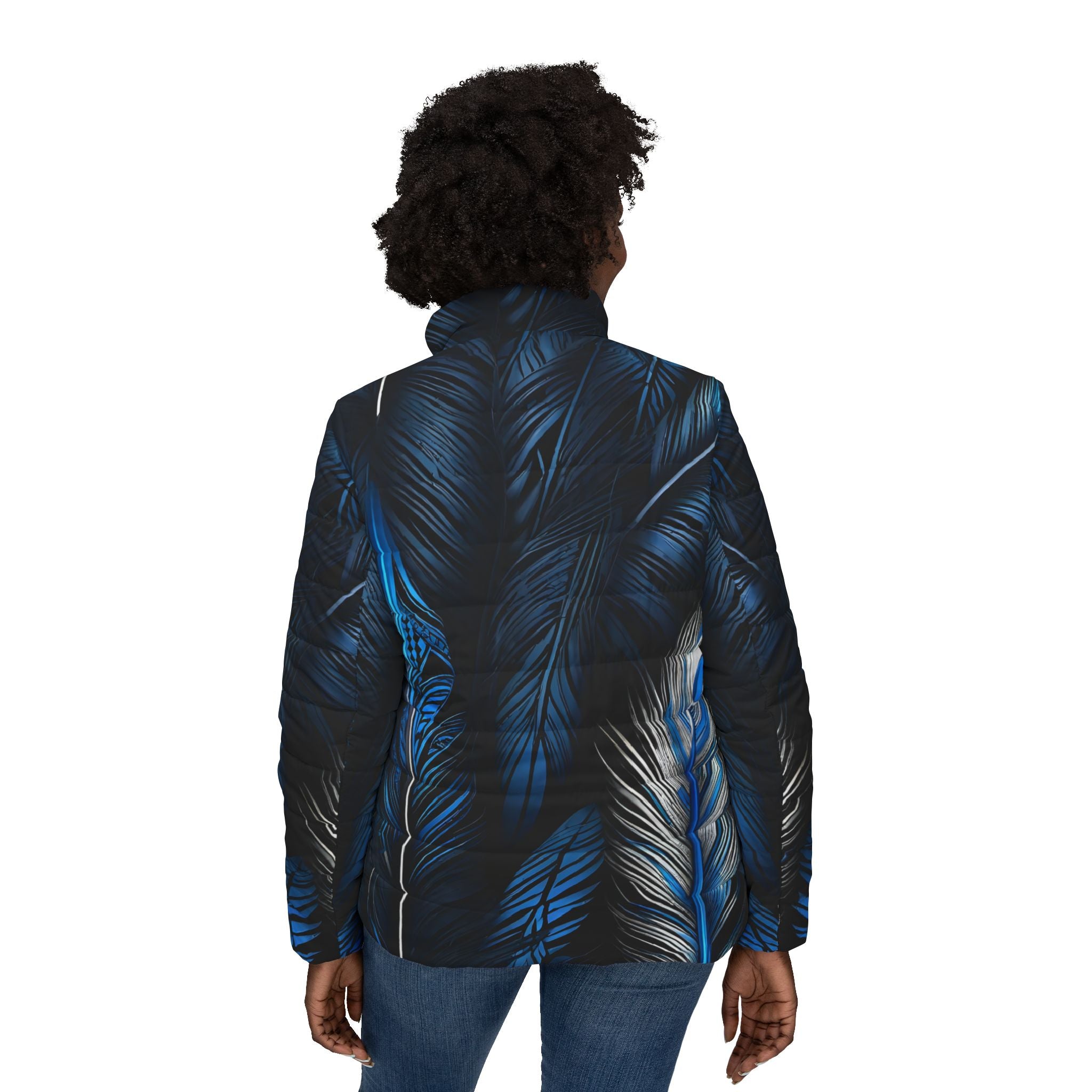 Tribal Feathers Women’s Puffer Jacket