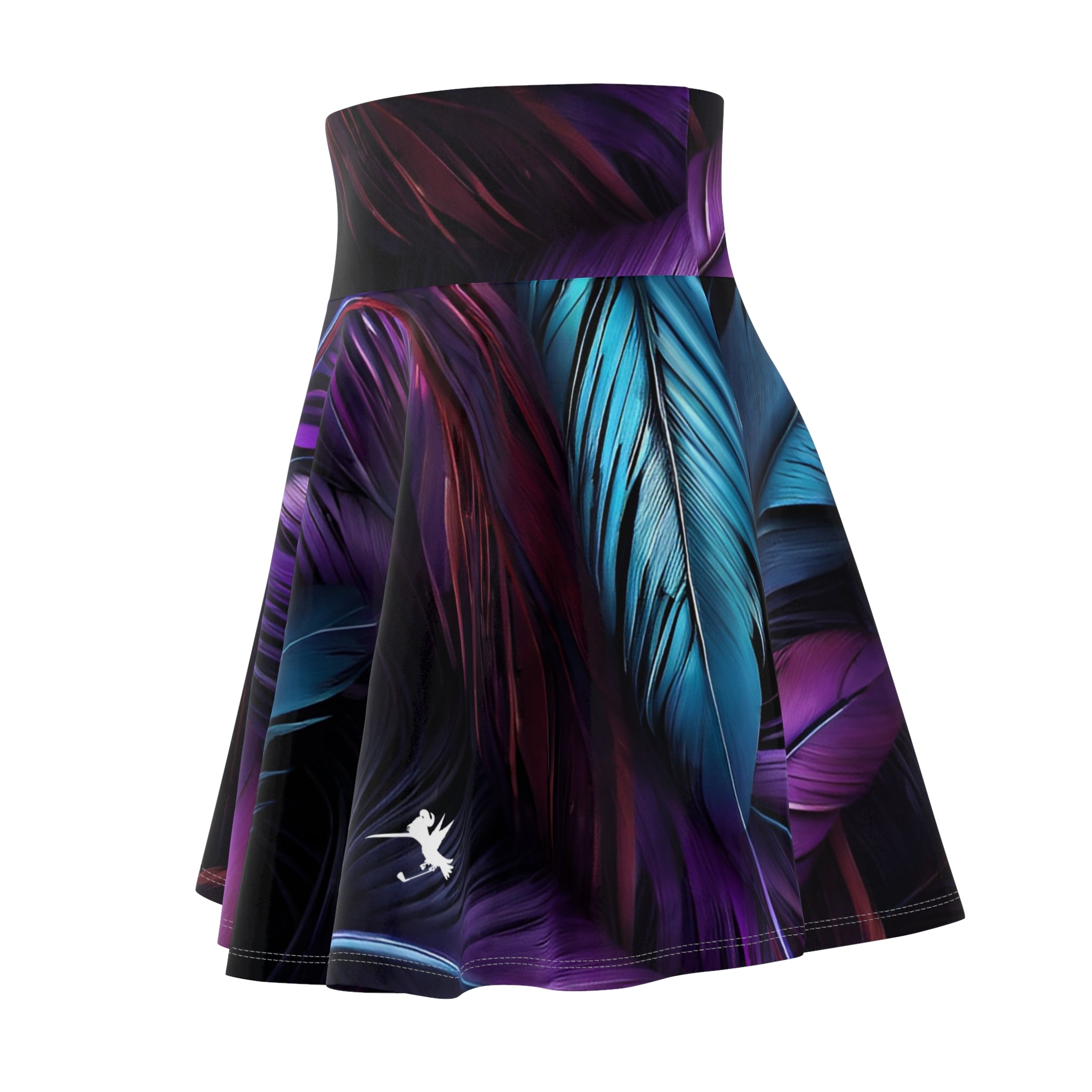 Teal Purple Feathers Skirt