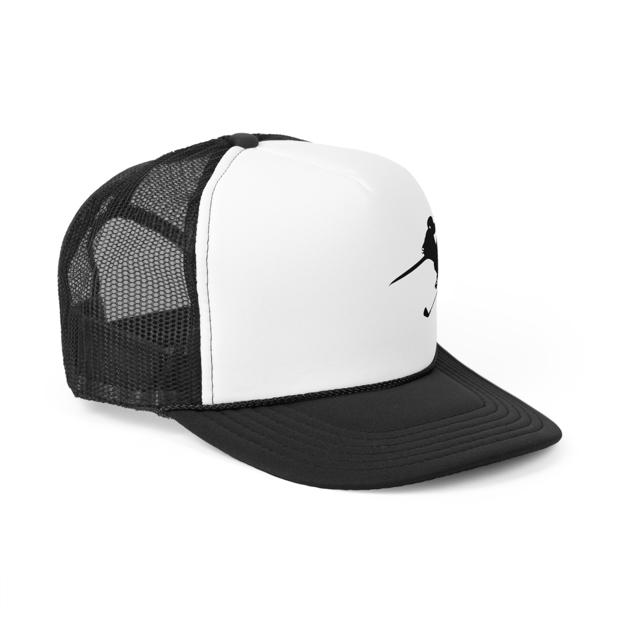 Golf Girl Silhouette Trucker Caps