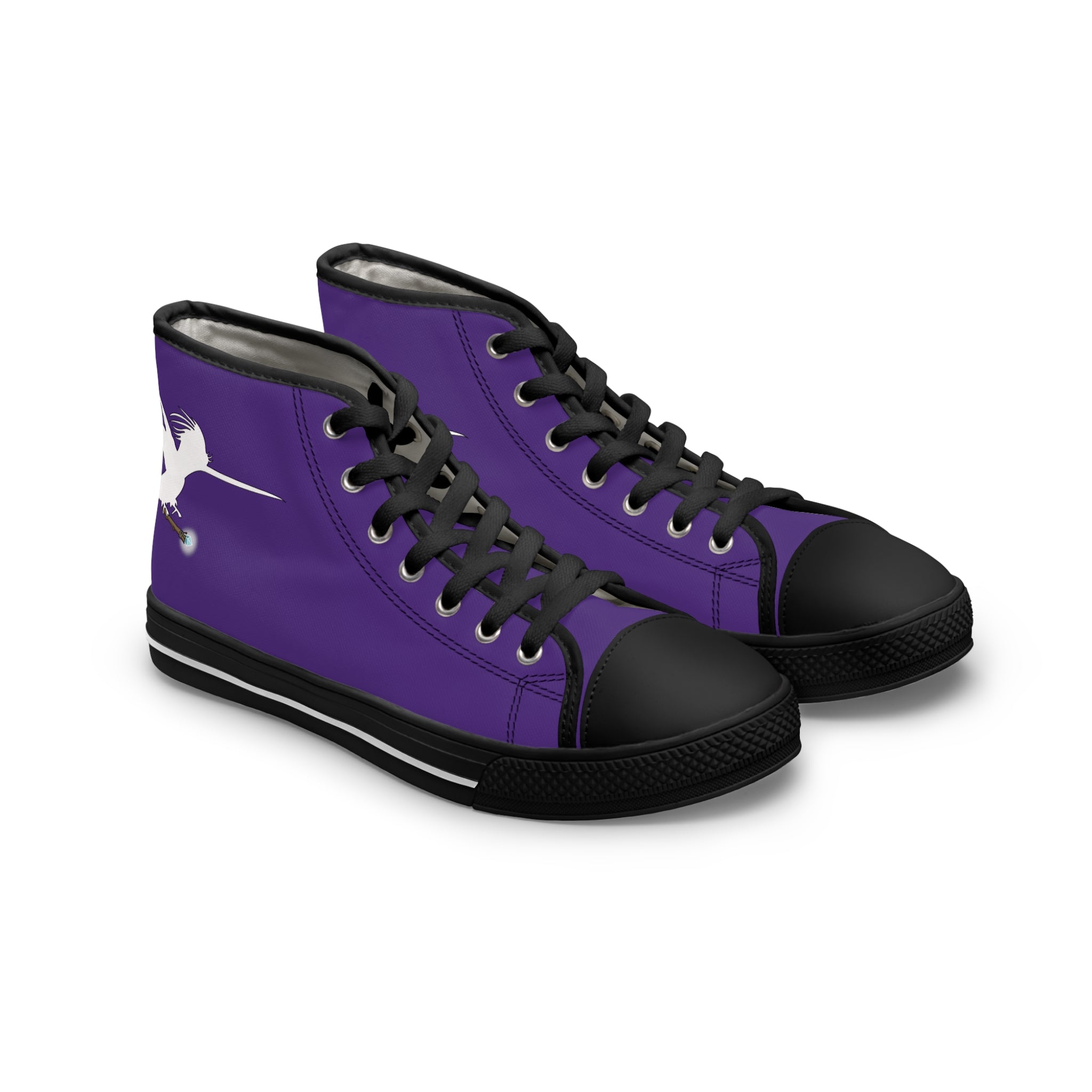 Purple Wizard Wand Women's High Top Sneakers