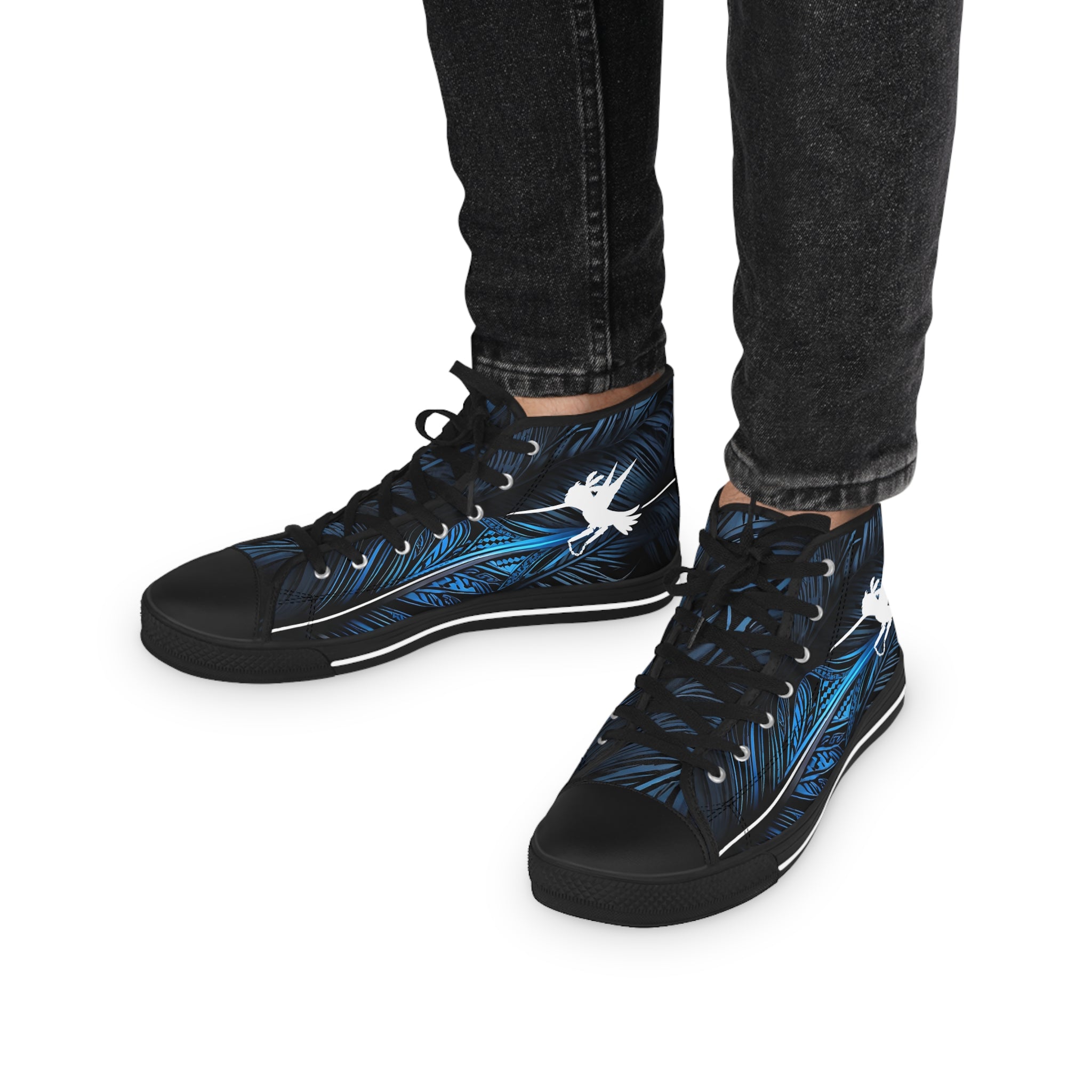 Tribal Feathers Men's High Top Sneakers