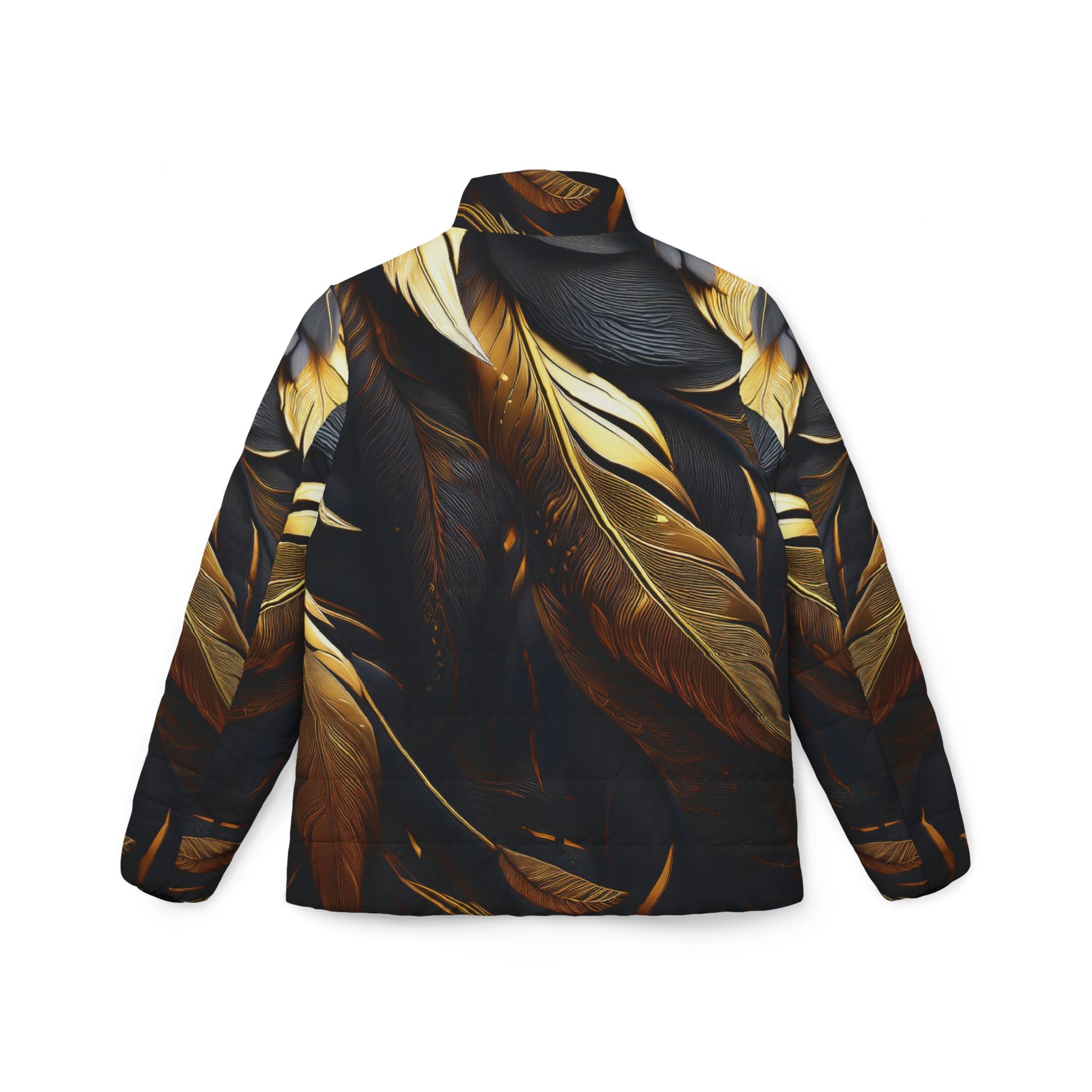 Golden Feathers Women's Puffer Jacket