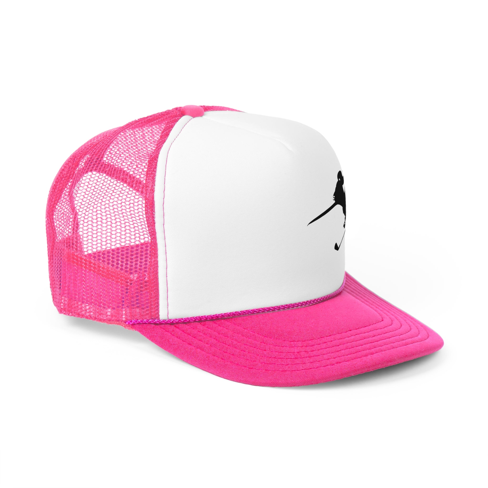 Golf Girl Silhouette Trucker Caps