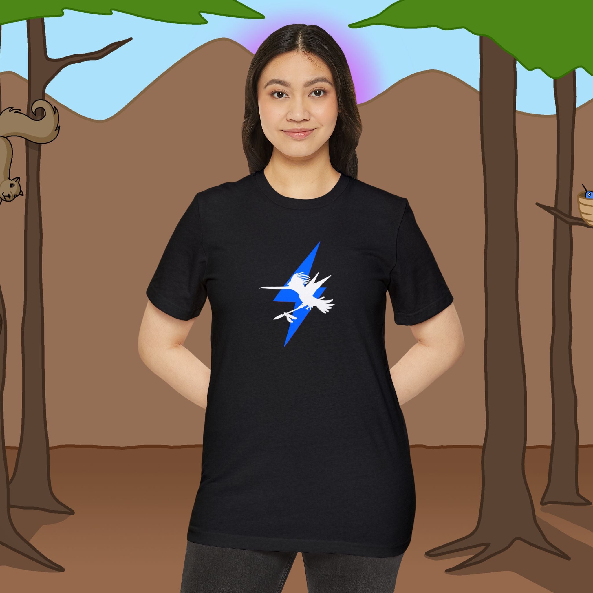 Lightening bolt Spear Recycled Organic Loose Fit T-Shirt