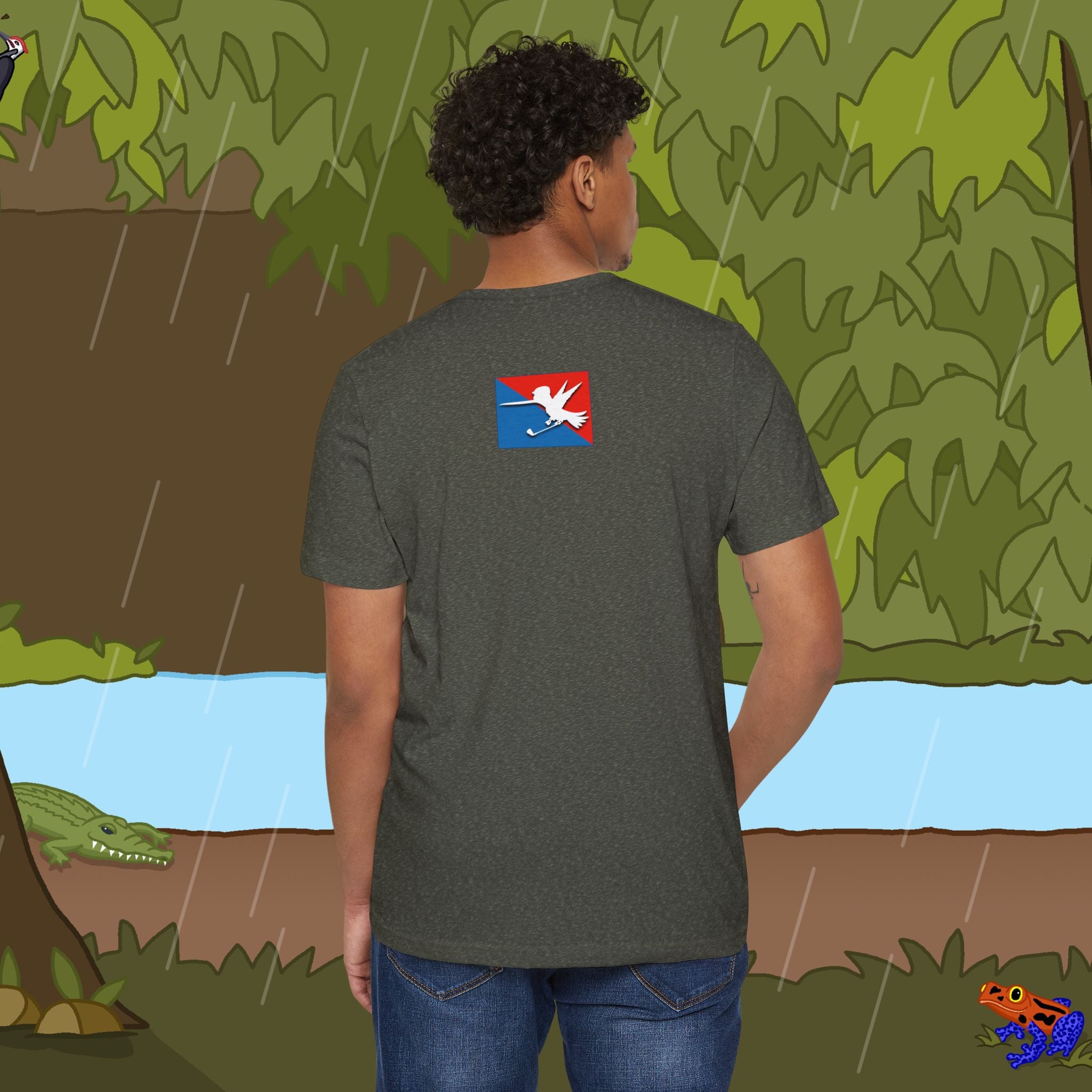 Golfer Logo Recycled Organic T-Shirt