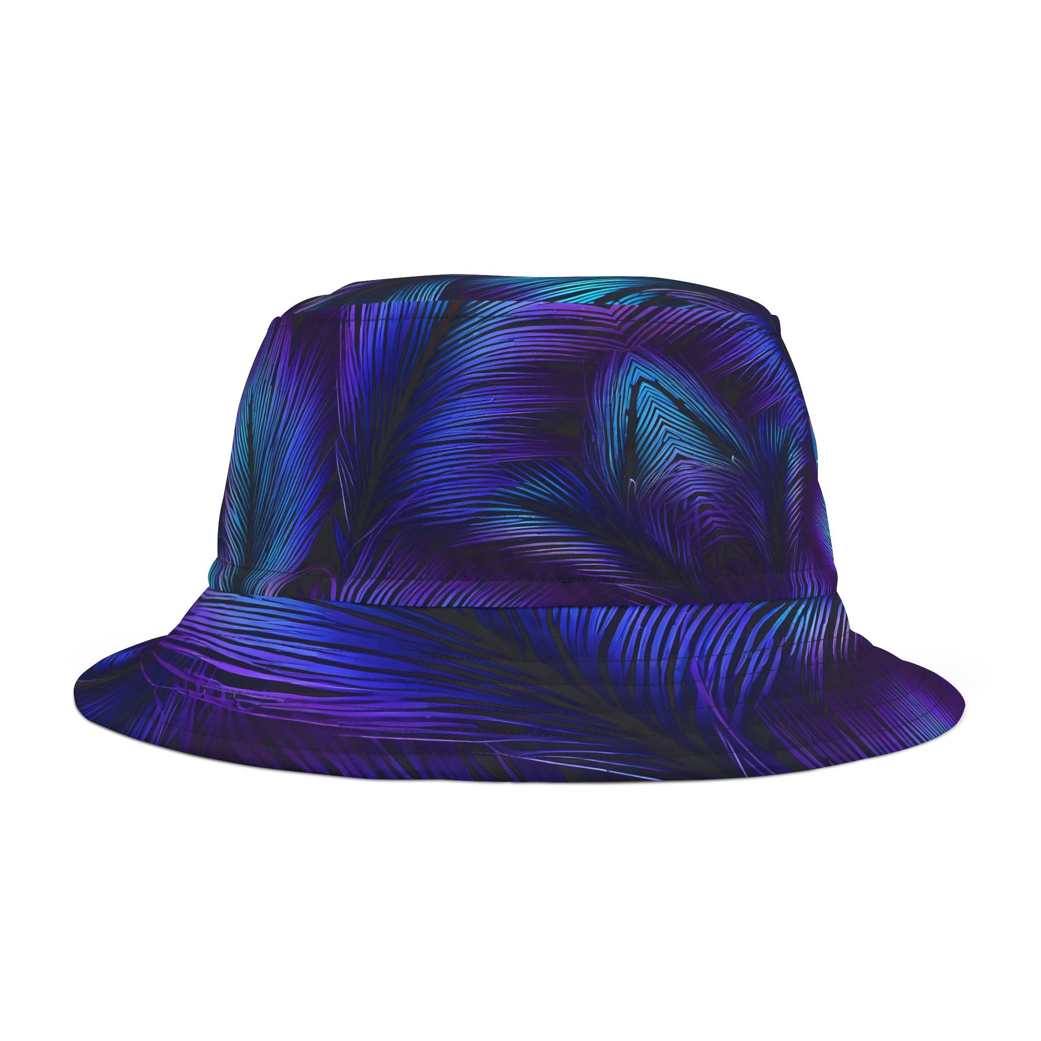 Purple Blue Feathers Golf Bucket Hat