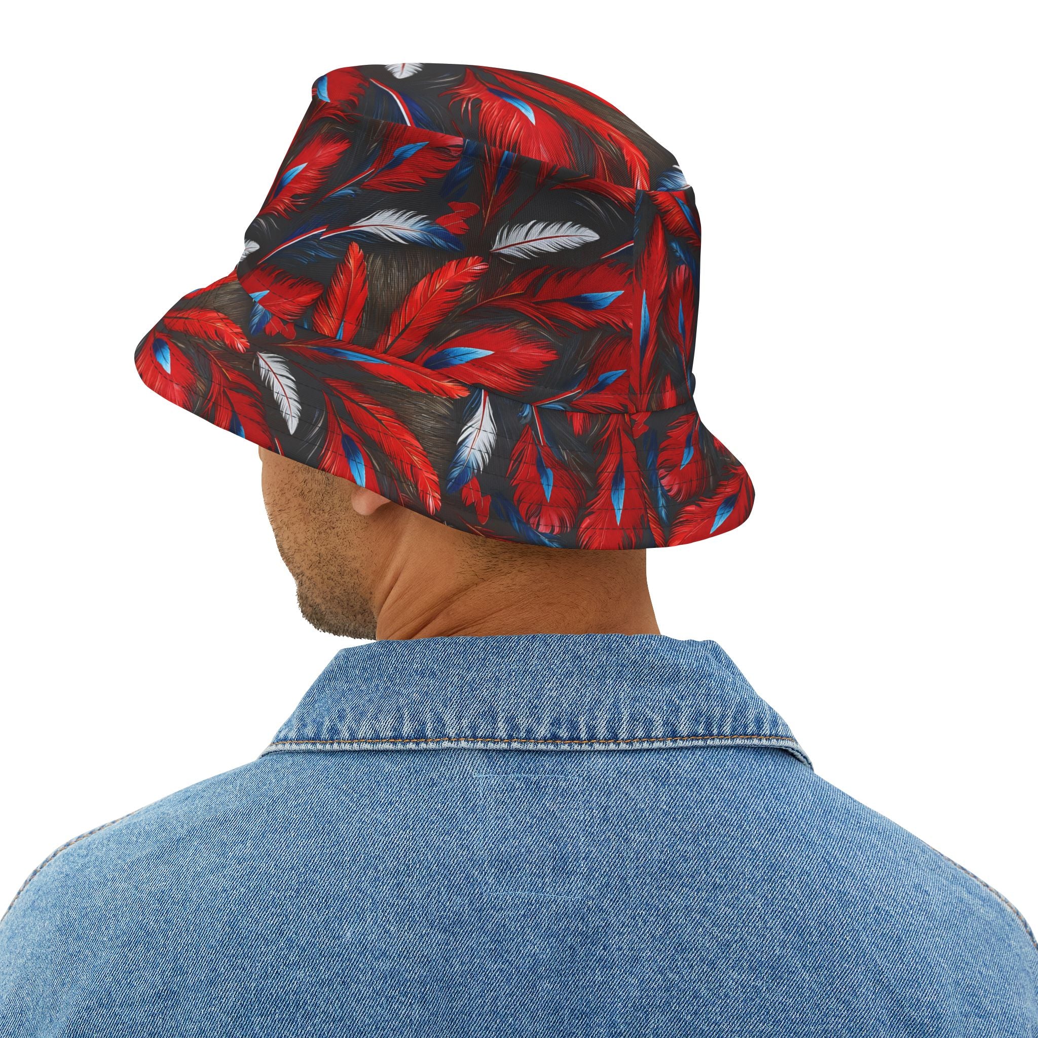 RWB Feathers Nunchucks Logo Bucket Hat