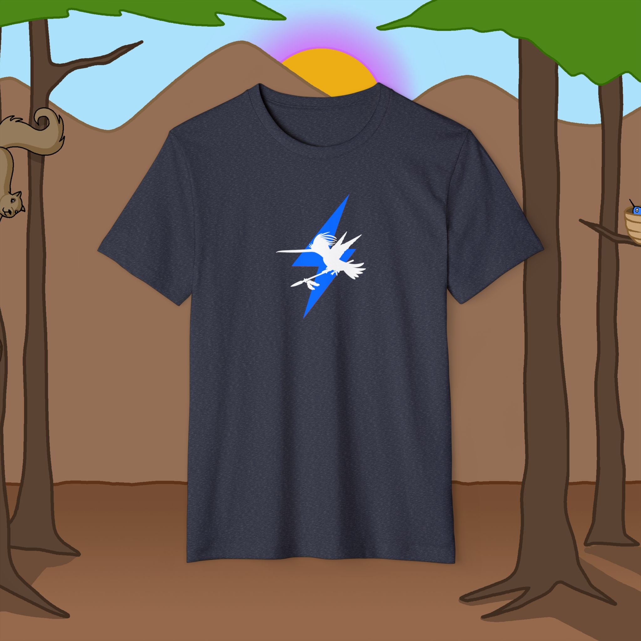 Lightening bolt Spear Recycled Organic Loose Fit T-Shirt