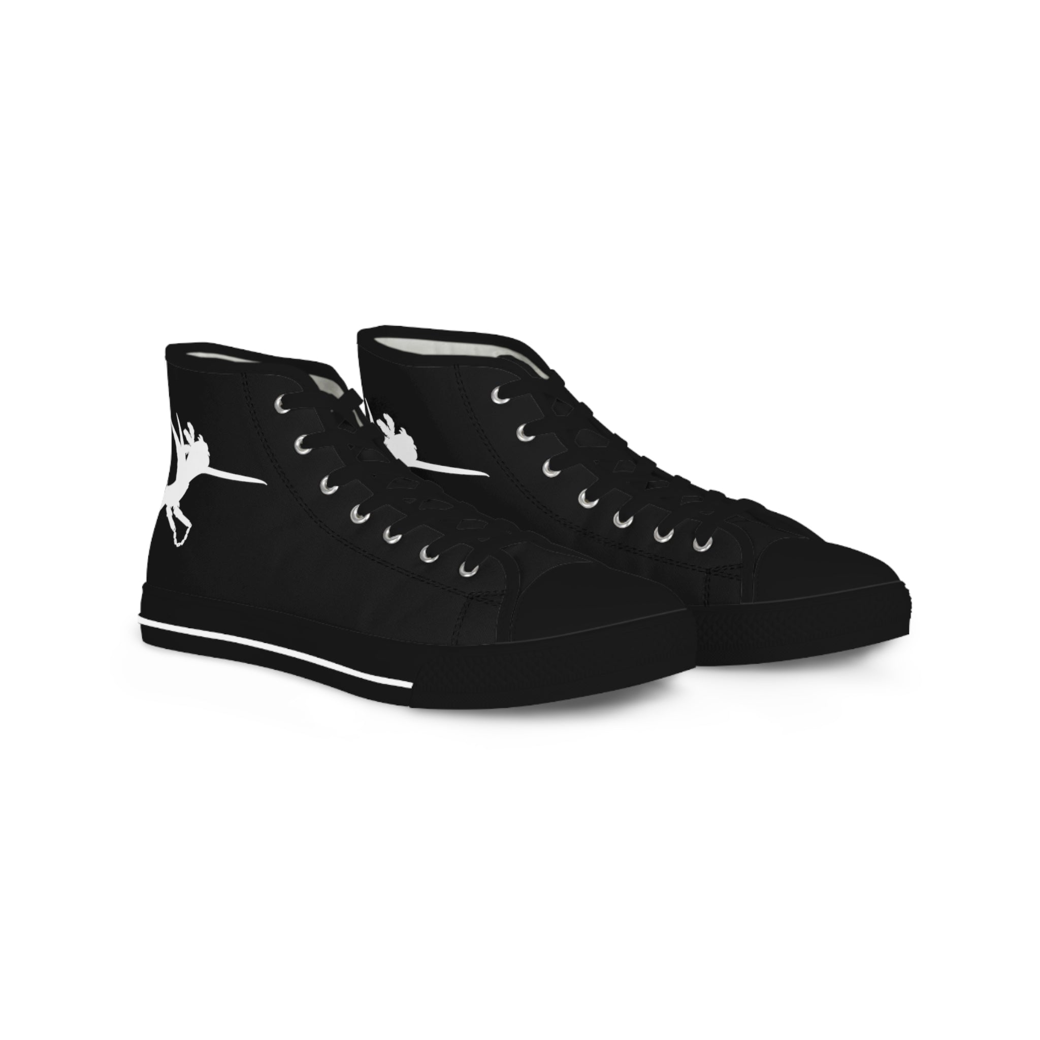 Black Nunchucks Men's High Top Sneakers