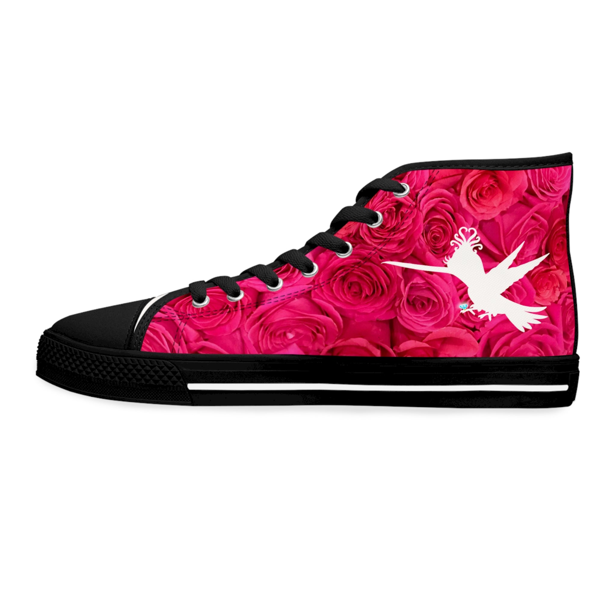 Diamond Ring Roses Women's High Top Sneakers