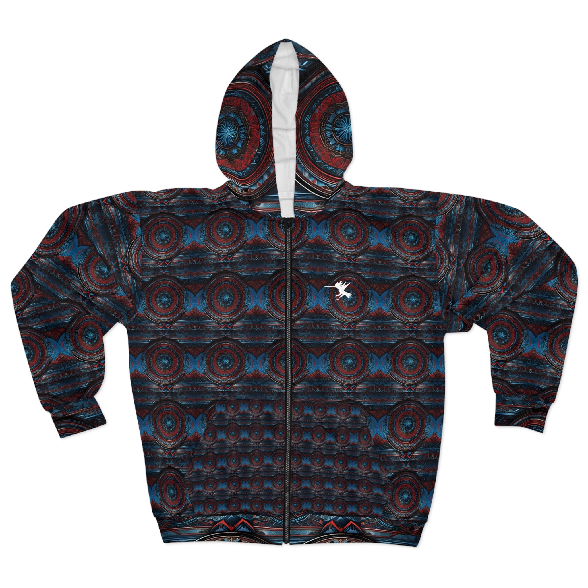 Tribal Shield Zip Up Hoodie