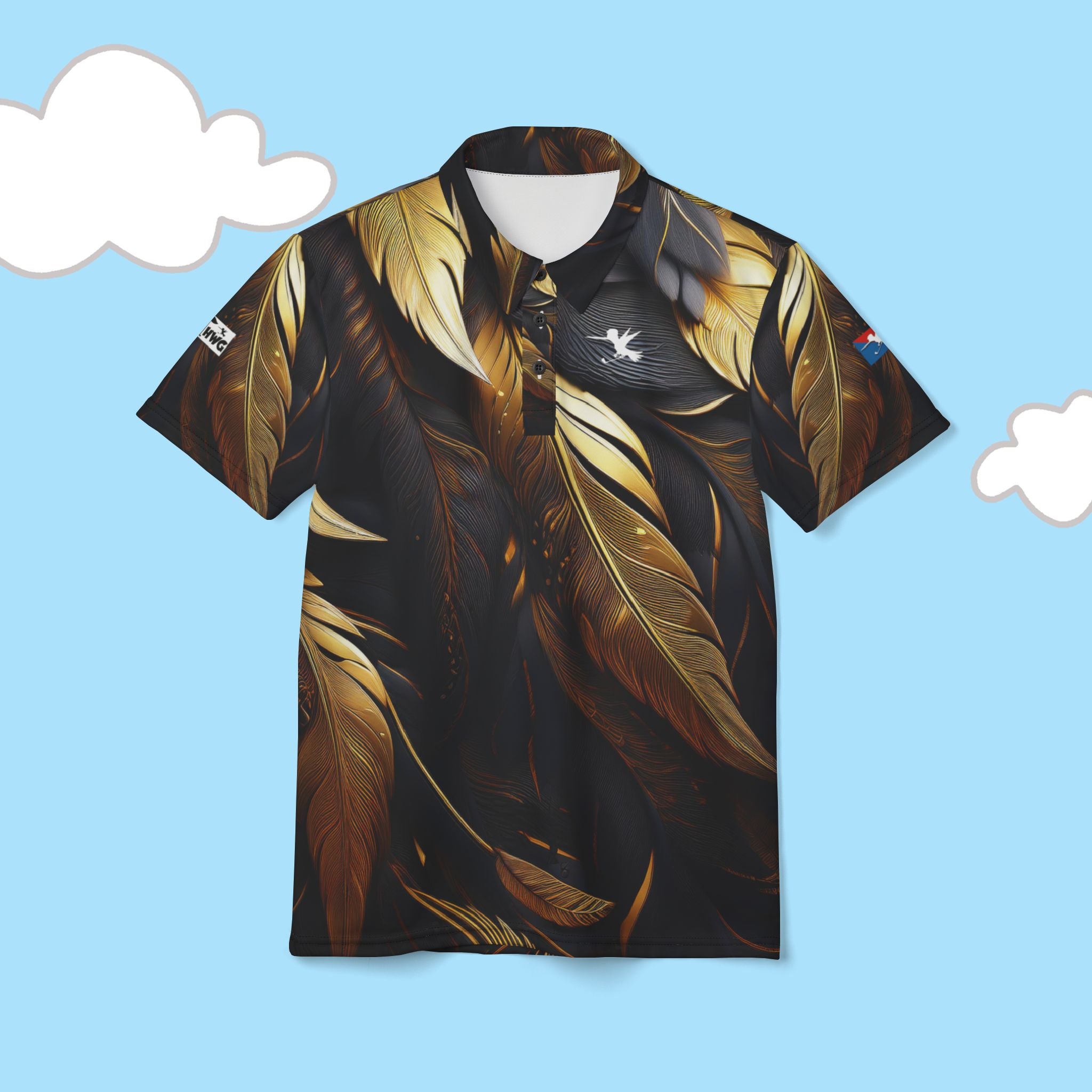 Golden Feathers Polo Shirt