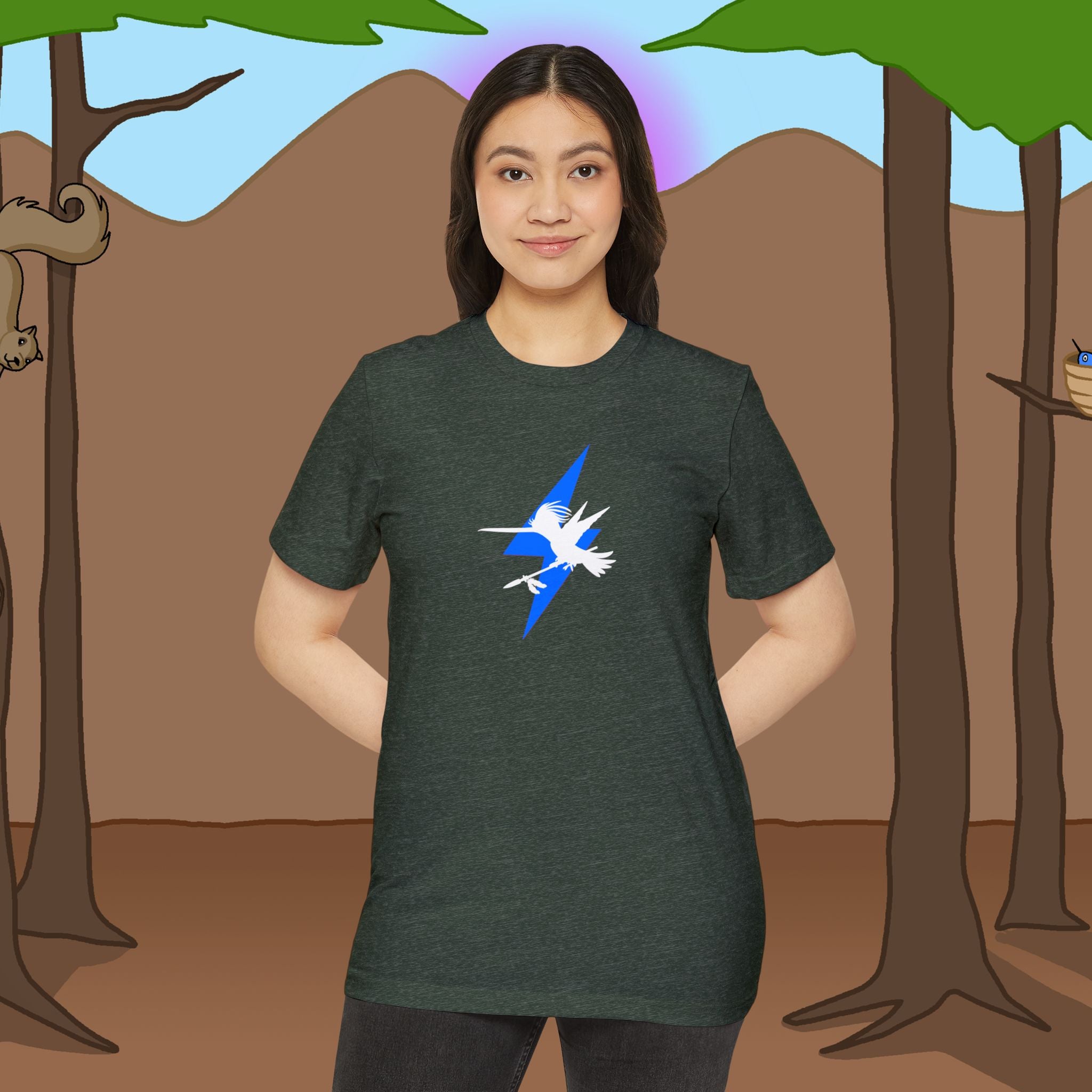 Lightening bolt Spear Recycled Organic Loose Fit T-Shirt