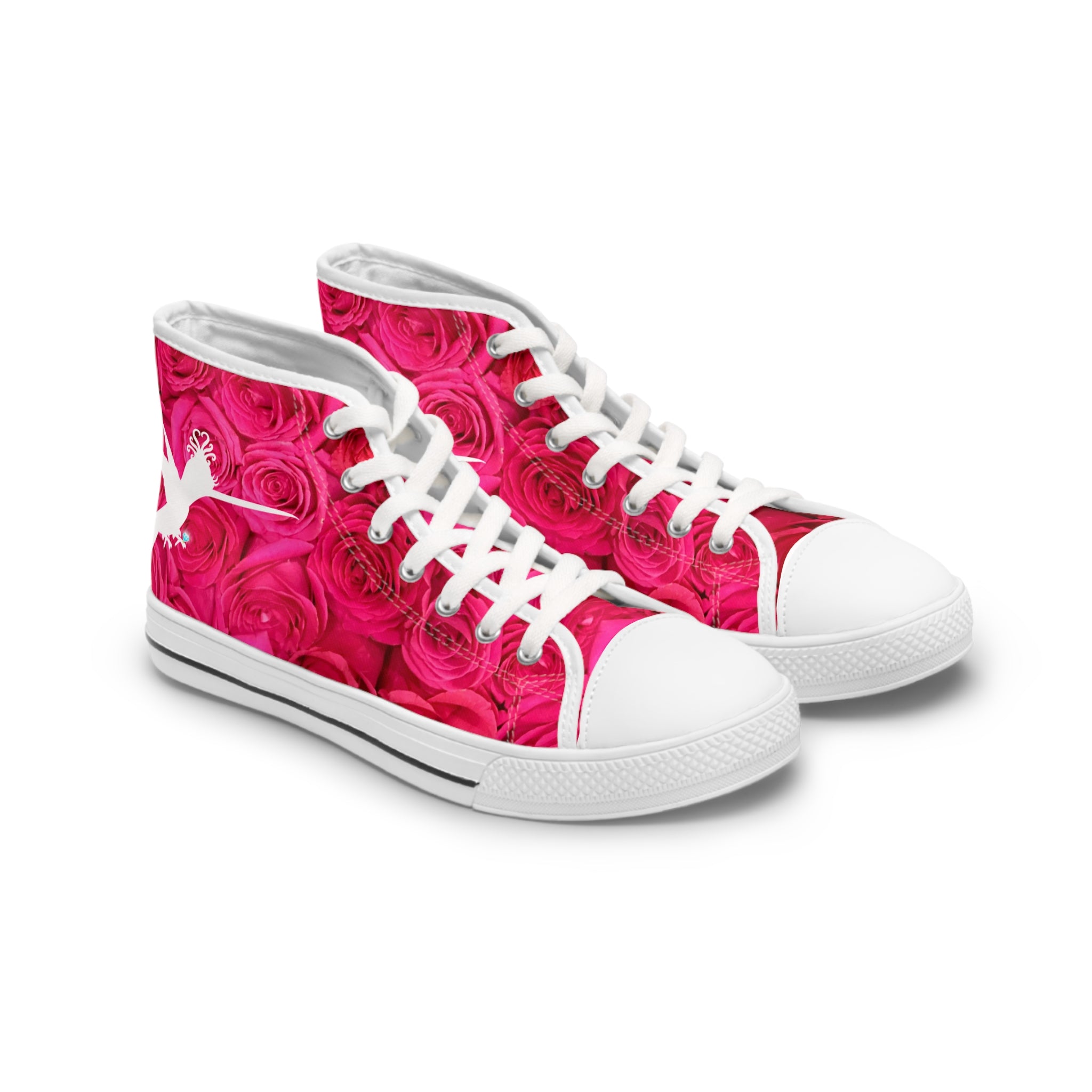 Diamond Ring Roses Women's High Top Sneakers