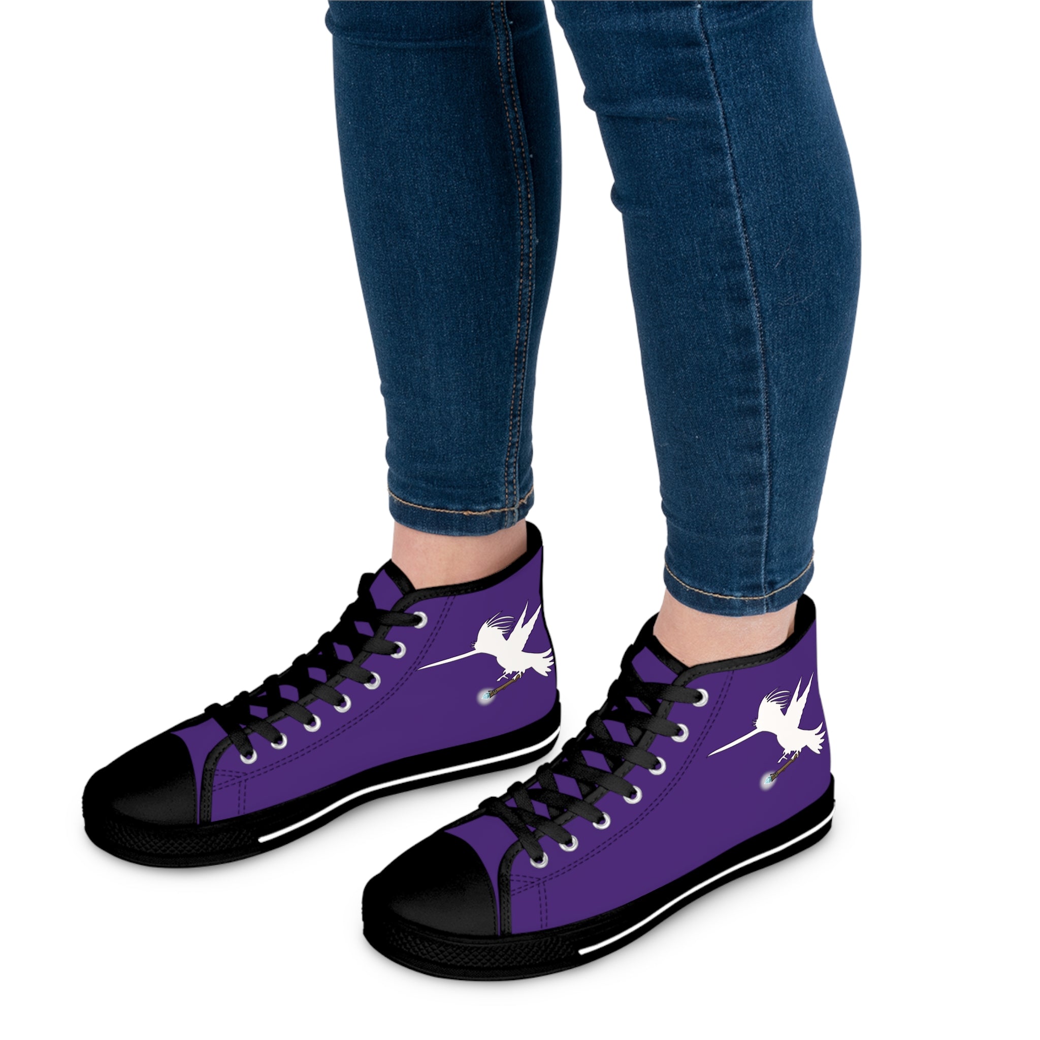 Purple Wizard Wand Women's High Top Sneakers