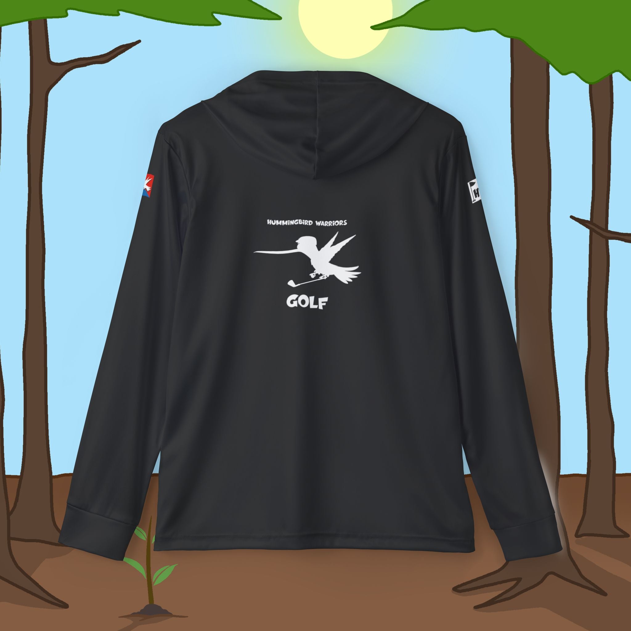 Golfer Black Sports Warmup Hoodie