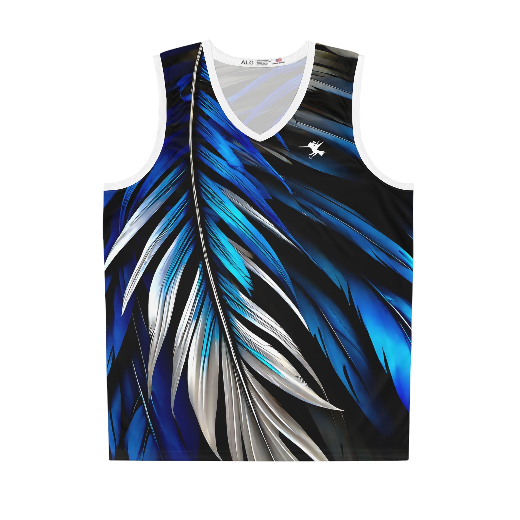 Blue White Feathers Golf Tank