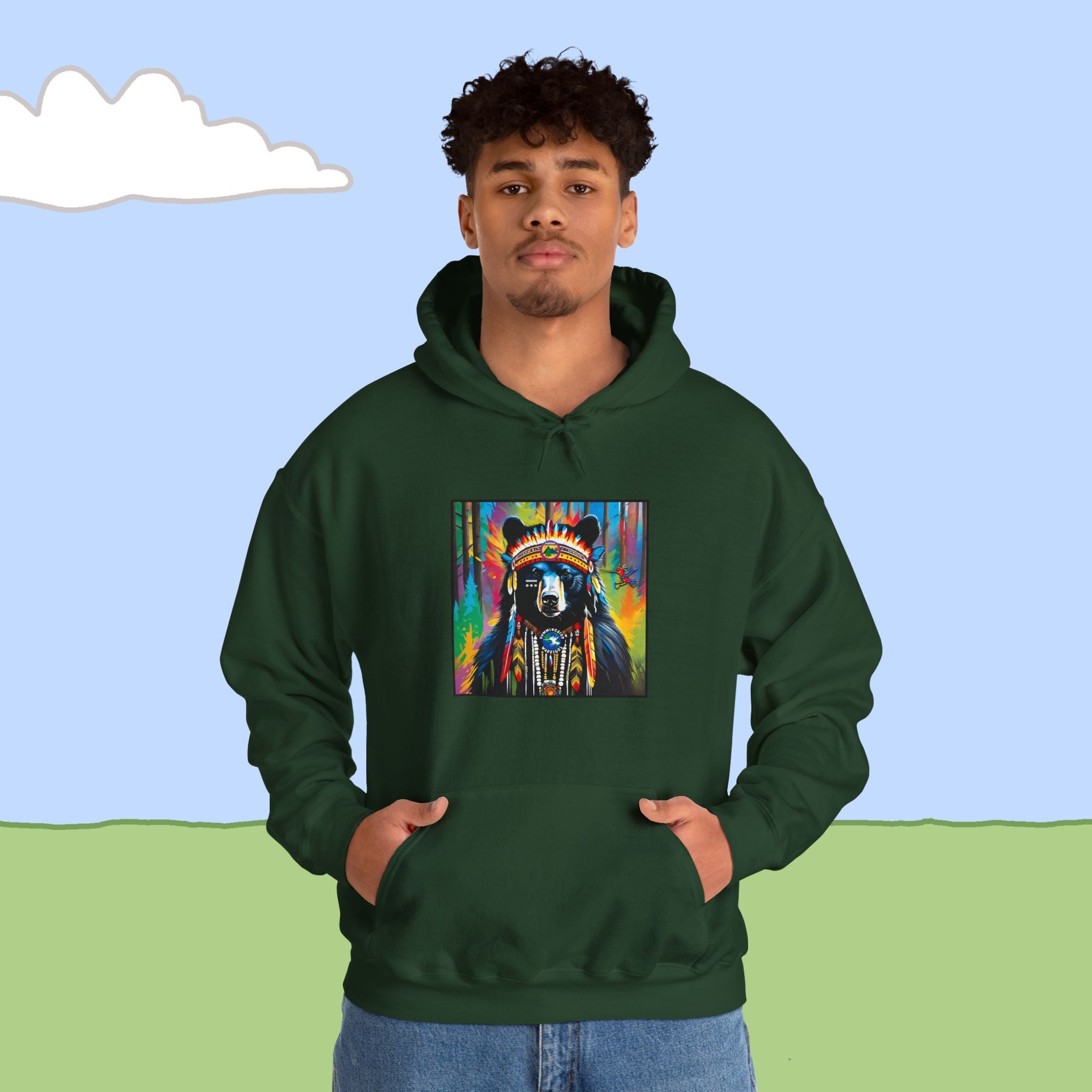 Black Bear  Heavy Blend™ Hooded Sweatshirt