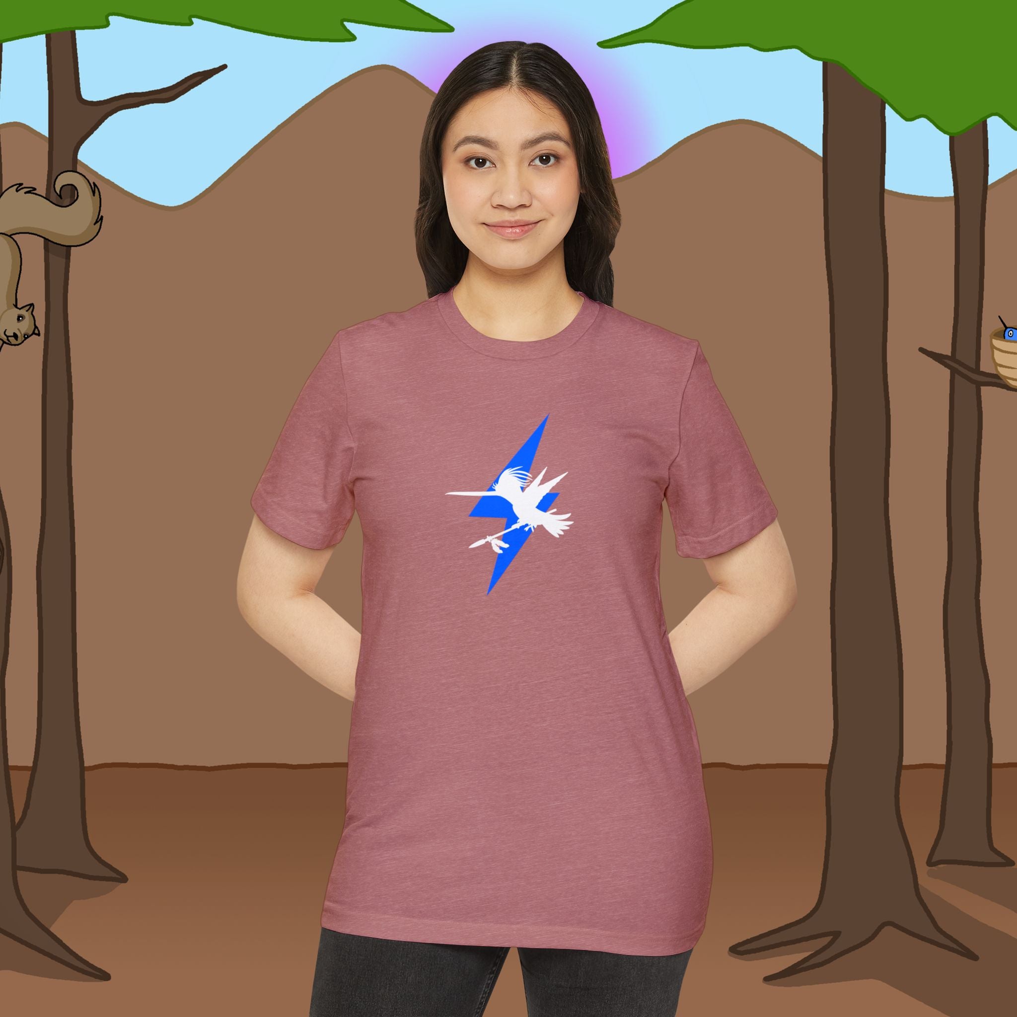 Lightening bolt Spear Recycled Organic Loose Fit T-Shirt