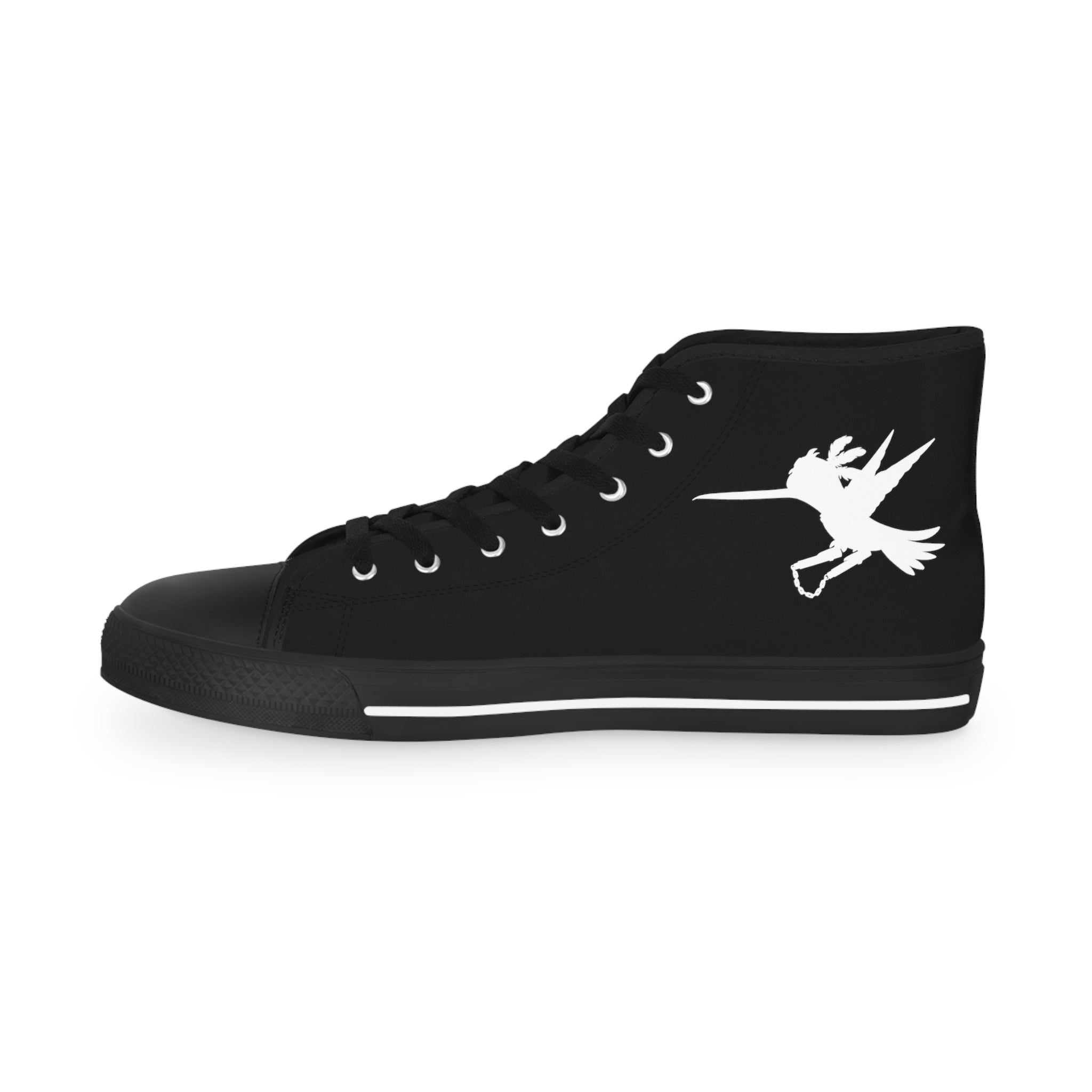 Black Nunchucks Men's High Top Sneakers