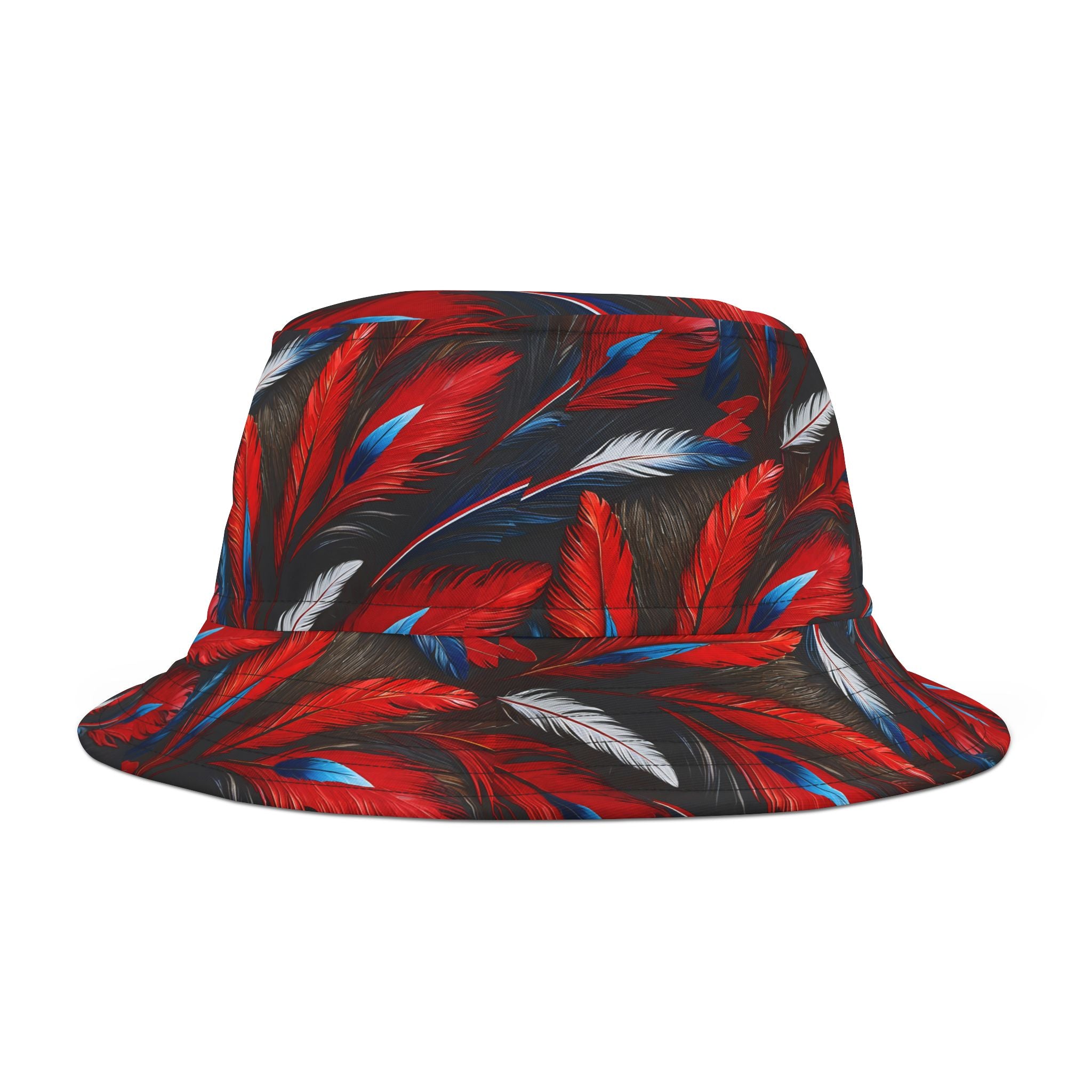 RWB Feathers Nunchucks Logo Bucket Hat