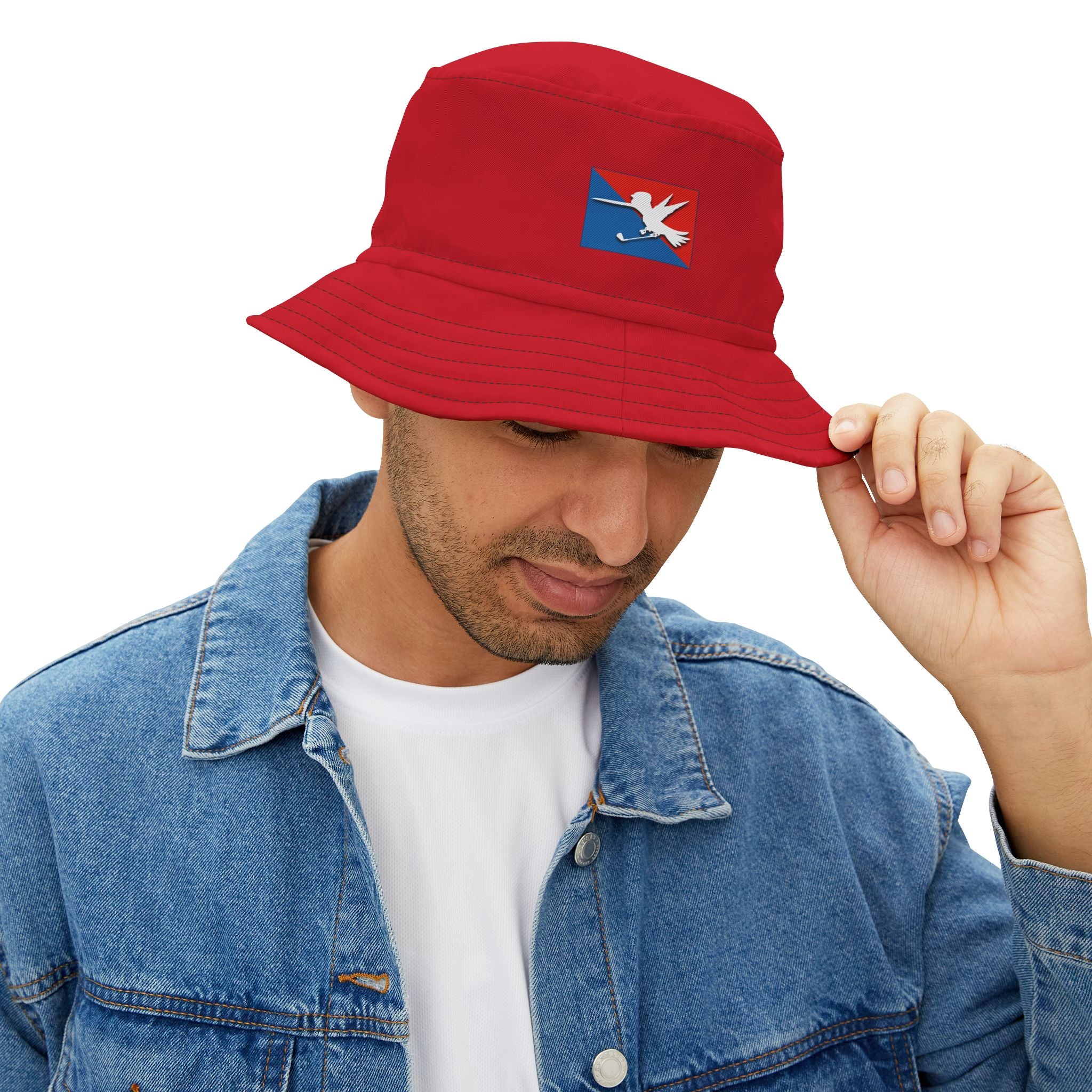 Red Golf Bucket Hat