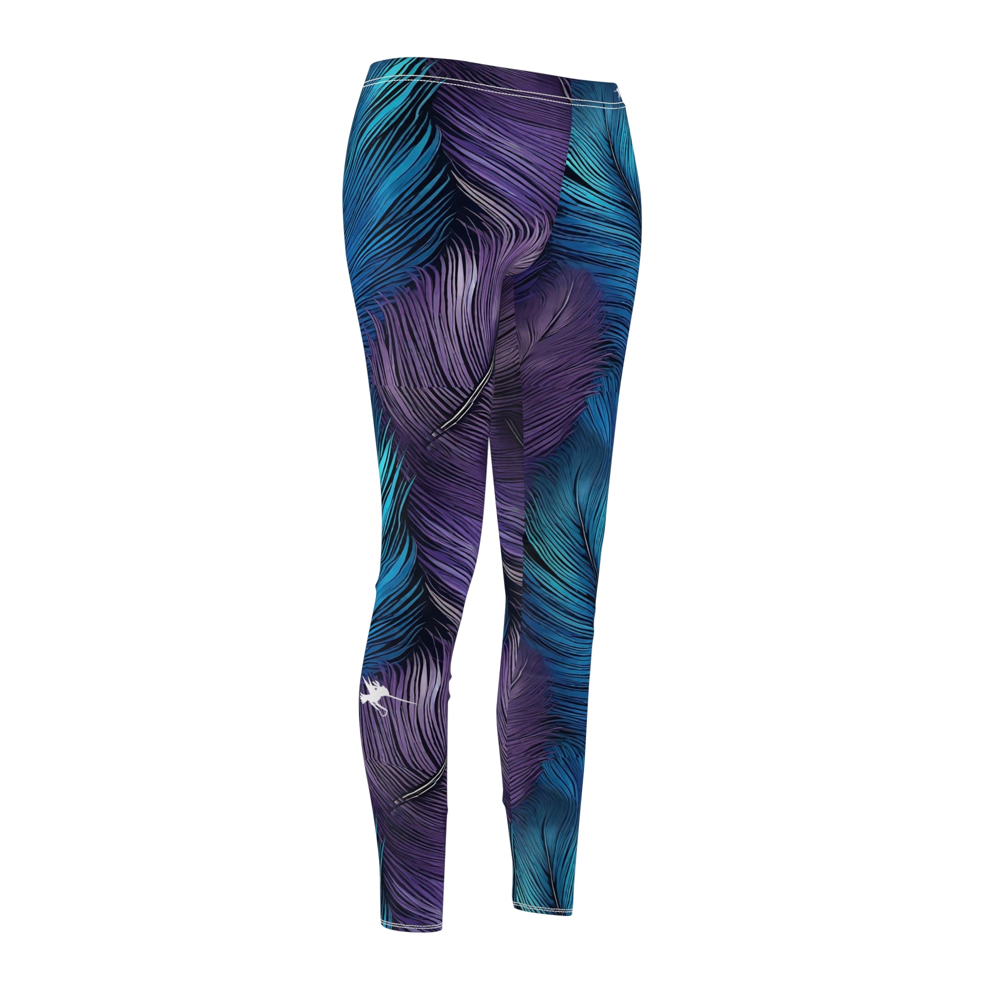 Purple Blue Plume Leggings