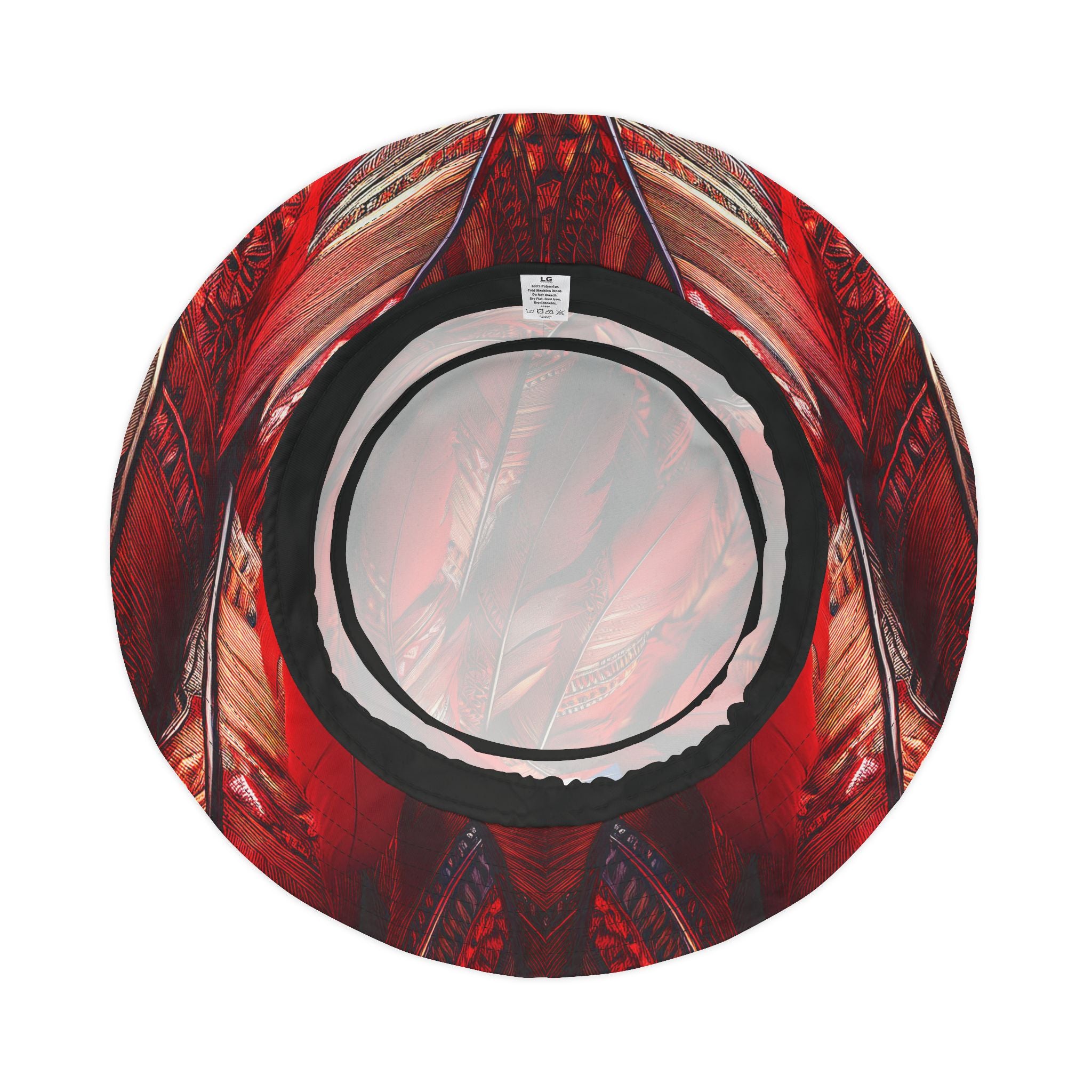 Red Tribal Feathers Golf Bucket Hat