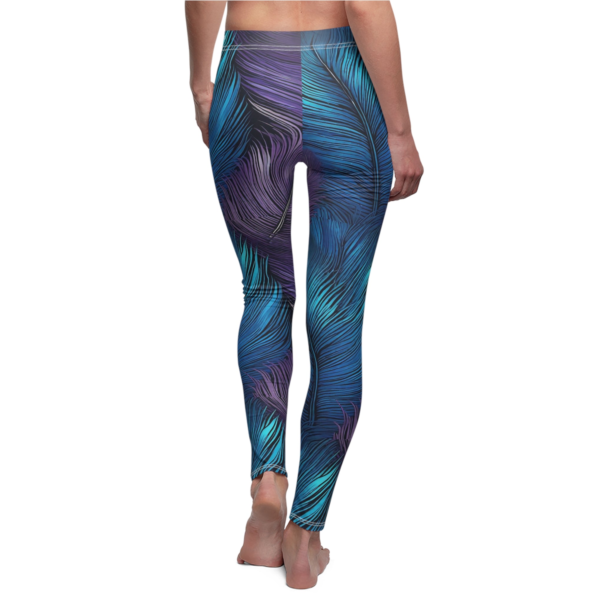 Purple Blue Plume Leggings