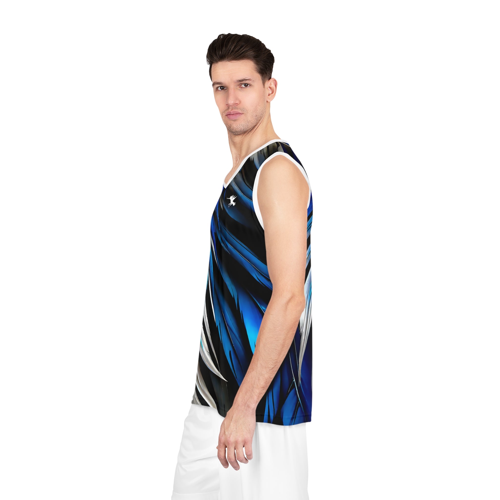 Blue White Feathers Golf Tank