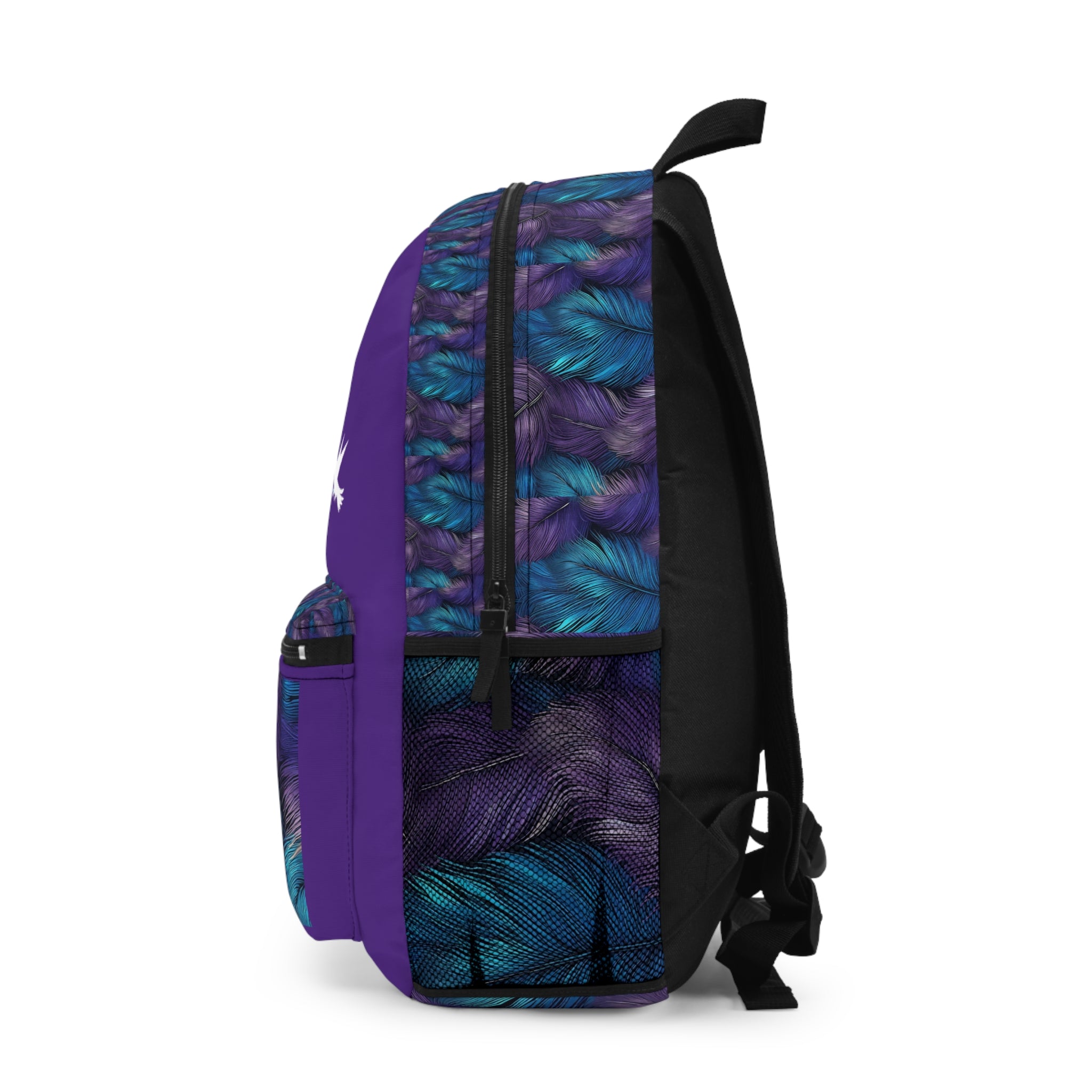 Purple Diamond Ring Black Backpack