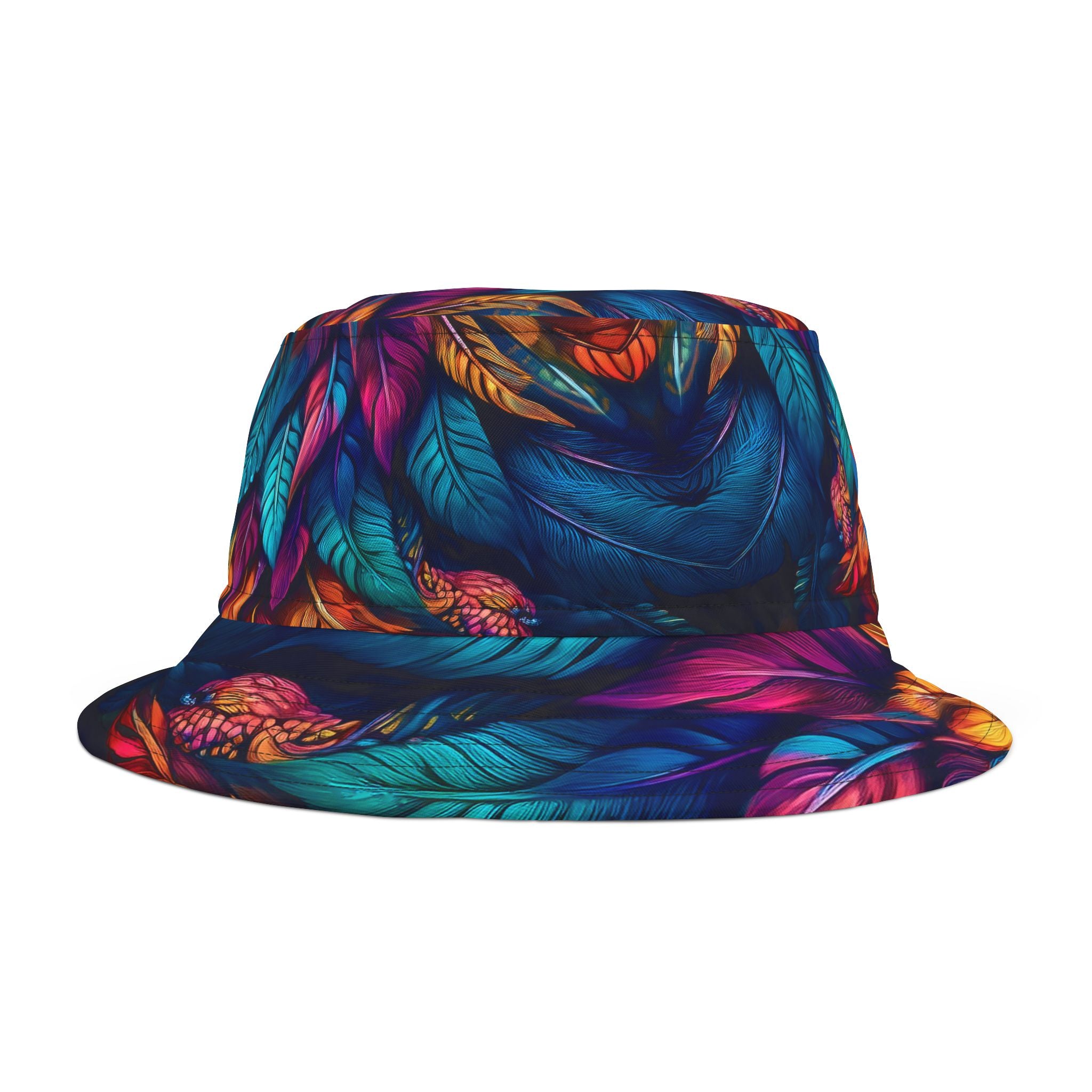 Colorful Feathers Nunchucks Bucket Hat