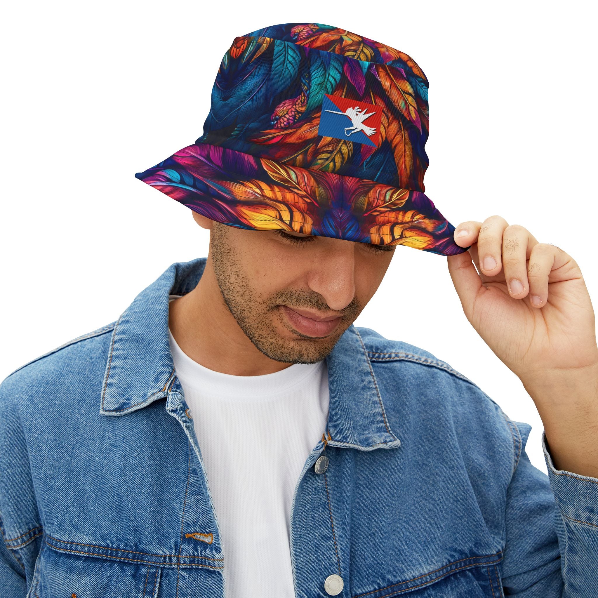 Colorful Feathers Nunchucks Bucket Hat