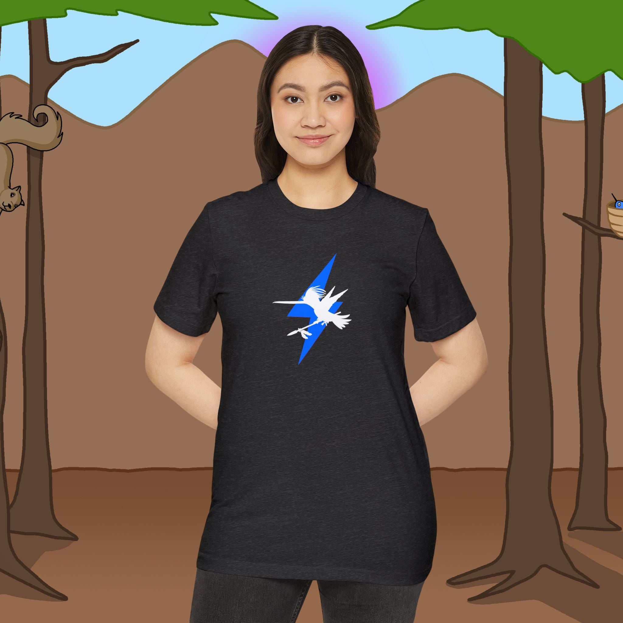 Lightening bolt Spear Recycled Organic Loose Fit T-Shirt